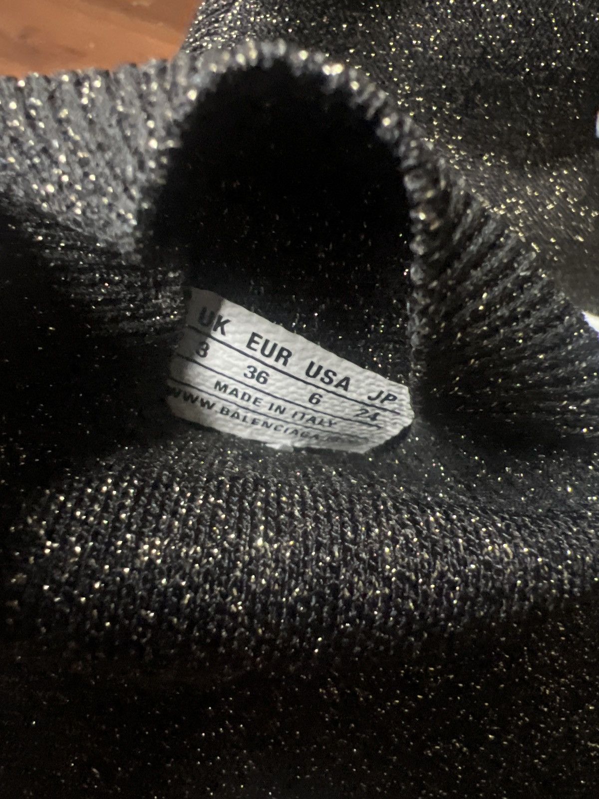 Balenciaga Balenciaga Speed Trainers Black gold glitter Size US 6 / IT 36 - 5 Thumbnail