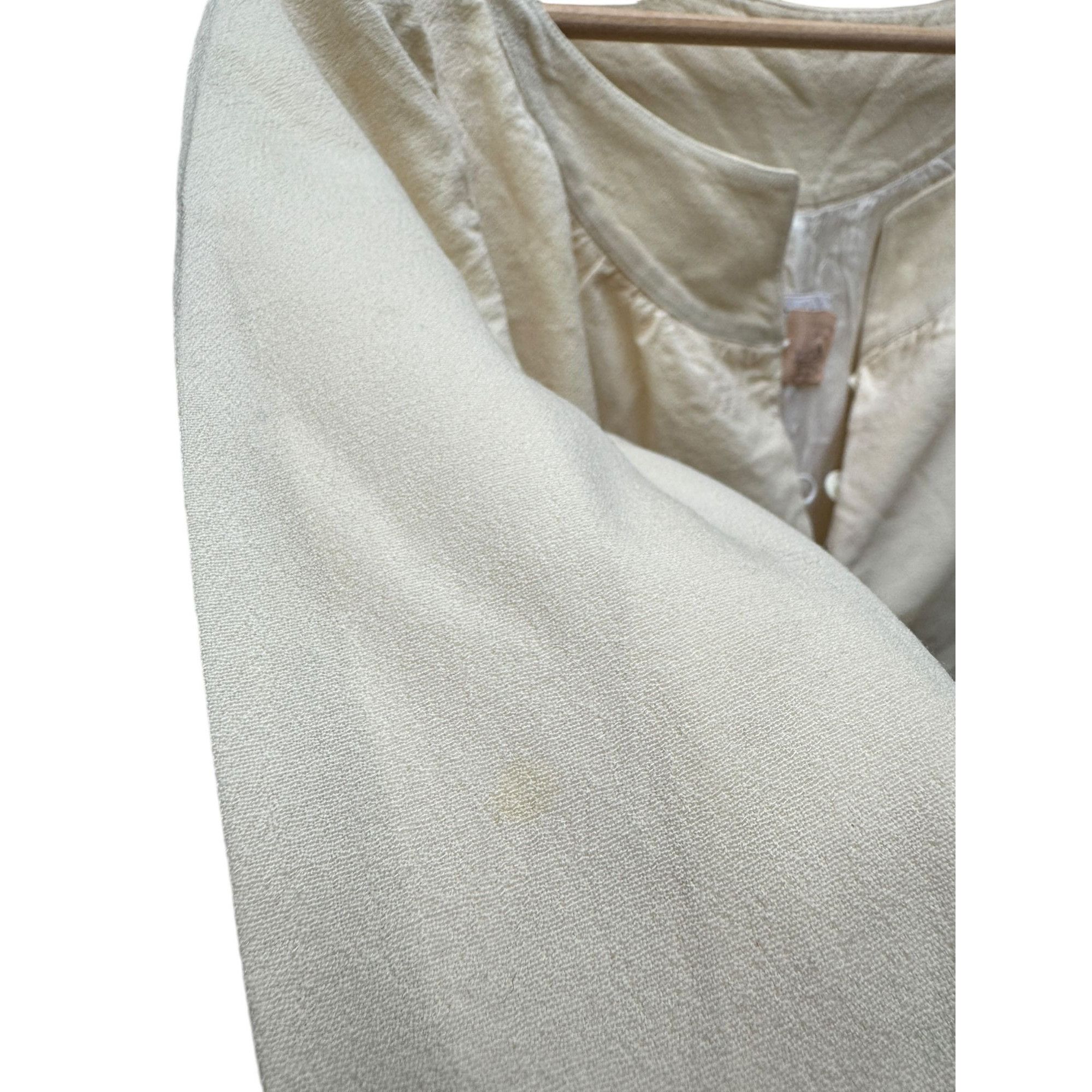Courreges Vintage 1970s Beige Wool Dress Size M / US 6-8 / IT 42-44 - 6 Thumbnail