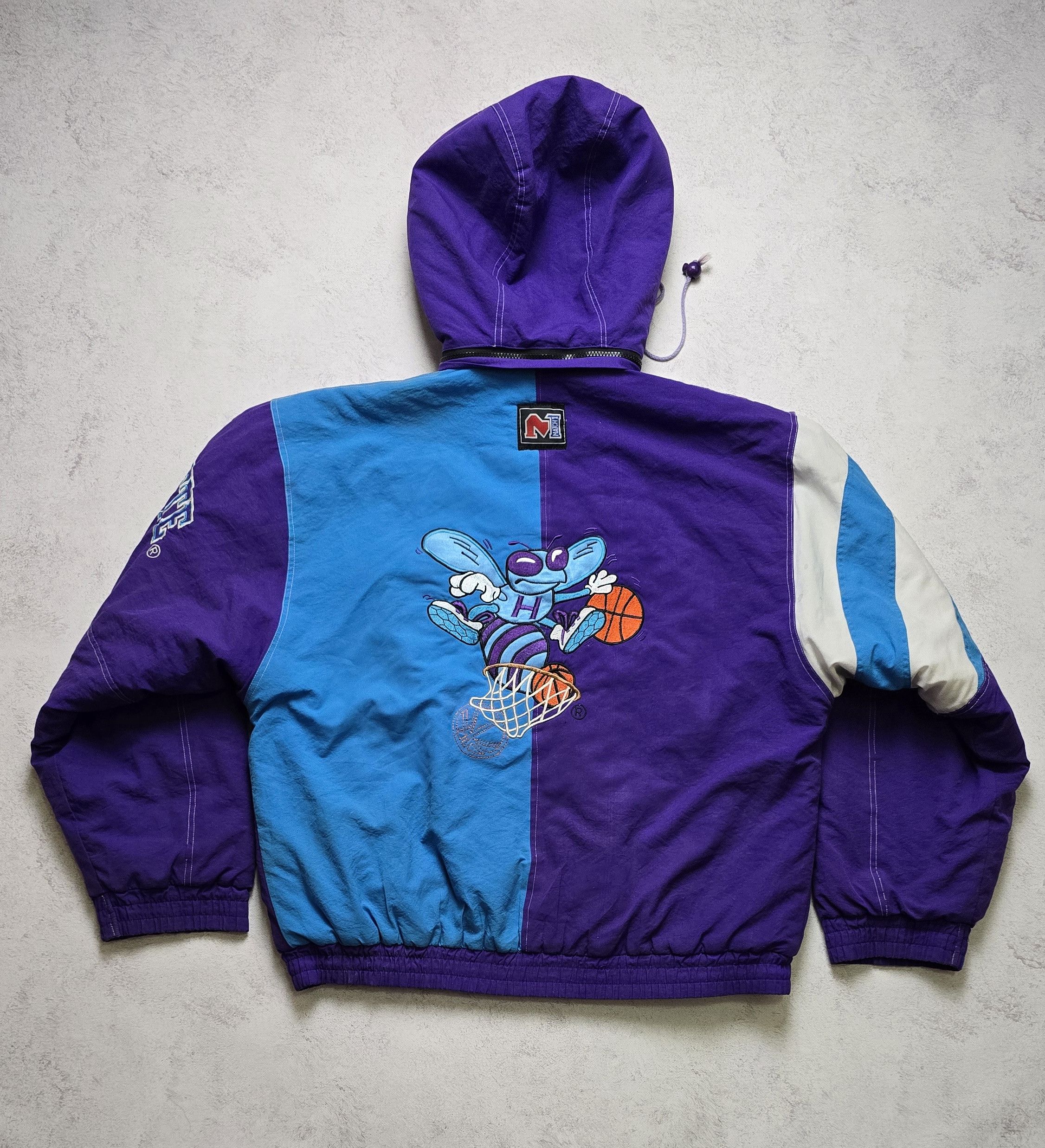 Logo Athletic VTG 90s Charlotte Hornets Logo Athletic Match 1 Jacket Size US L / EU 52-54 / 3 - 1 Thumbnail