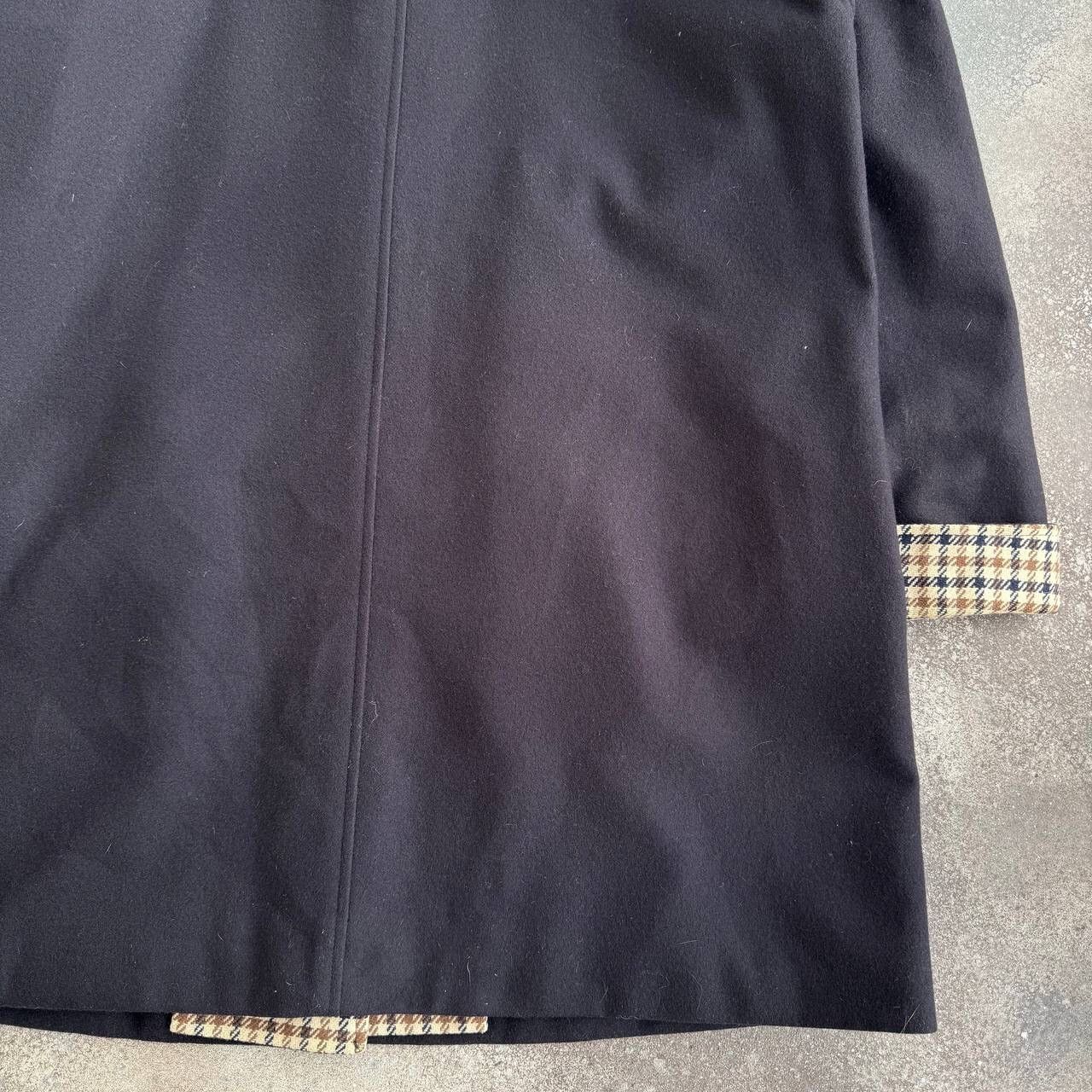 Aquascutum × Vintage 80s Aquascutum Limited Vintage Navy Wool Trench Coat Size L / US 10 / IT 46 - 17 Thumbnail