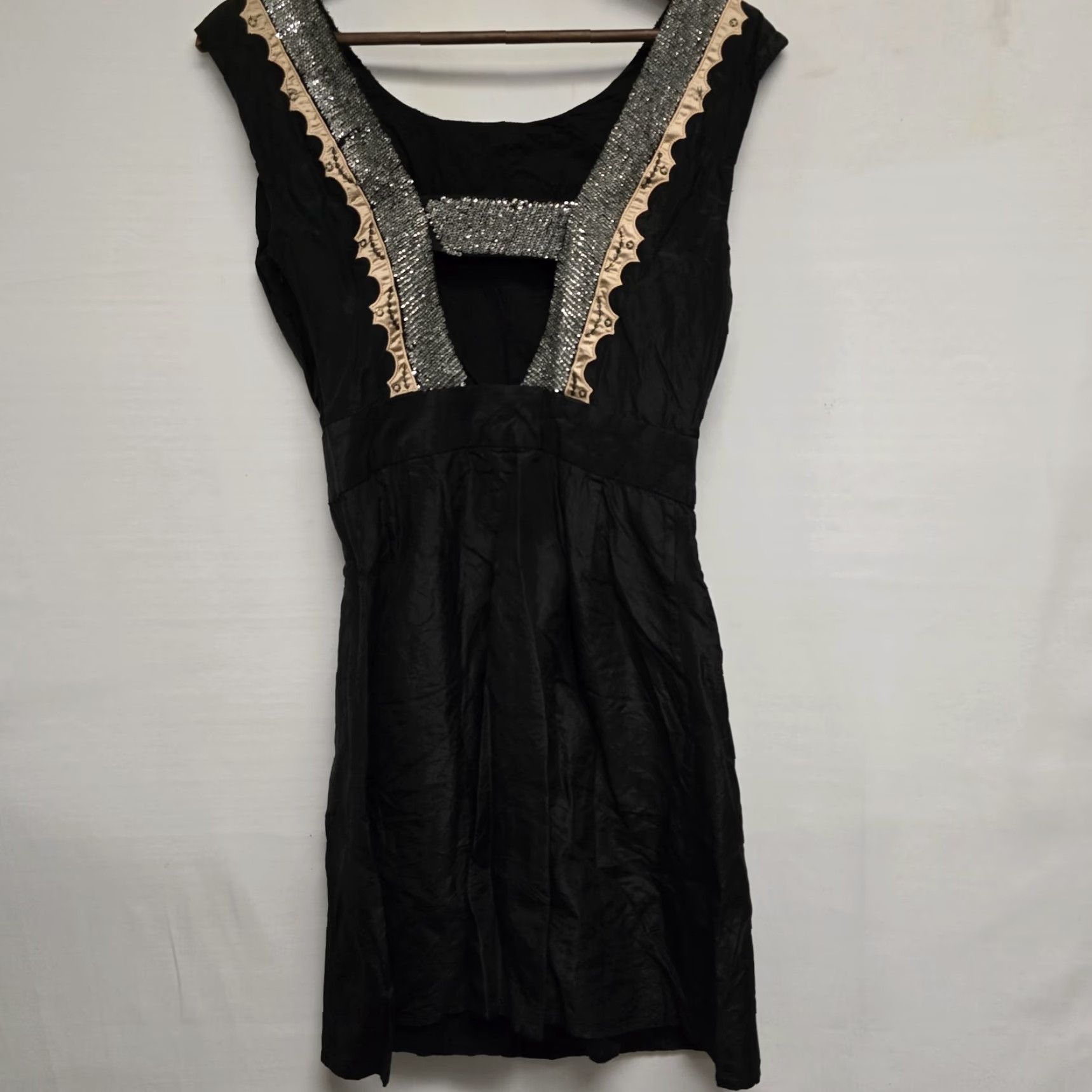 French Connection French Connection Dress Paillette Sequin Cap Sleeve Boat Neck Taffeta 4 Size S / US 4 / IT 40 - 4 Thumbnail