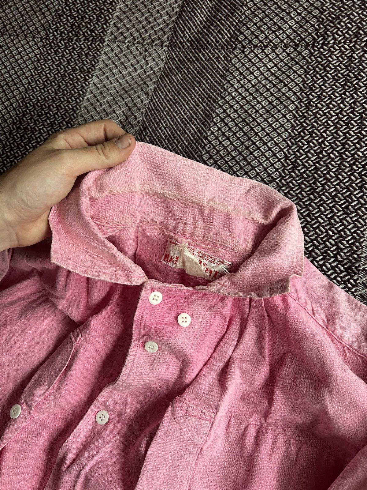 Japanese Brand × Vintage Vintage 70s Heavy Workwear Shirt Polo Manufacture Faded Size US XXL / EU 58 / 5 - 8 Thumbnail