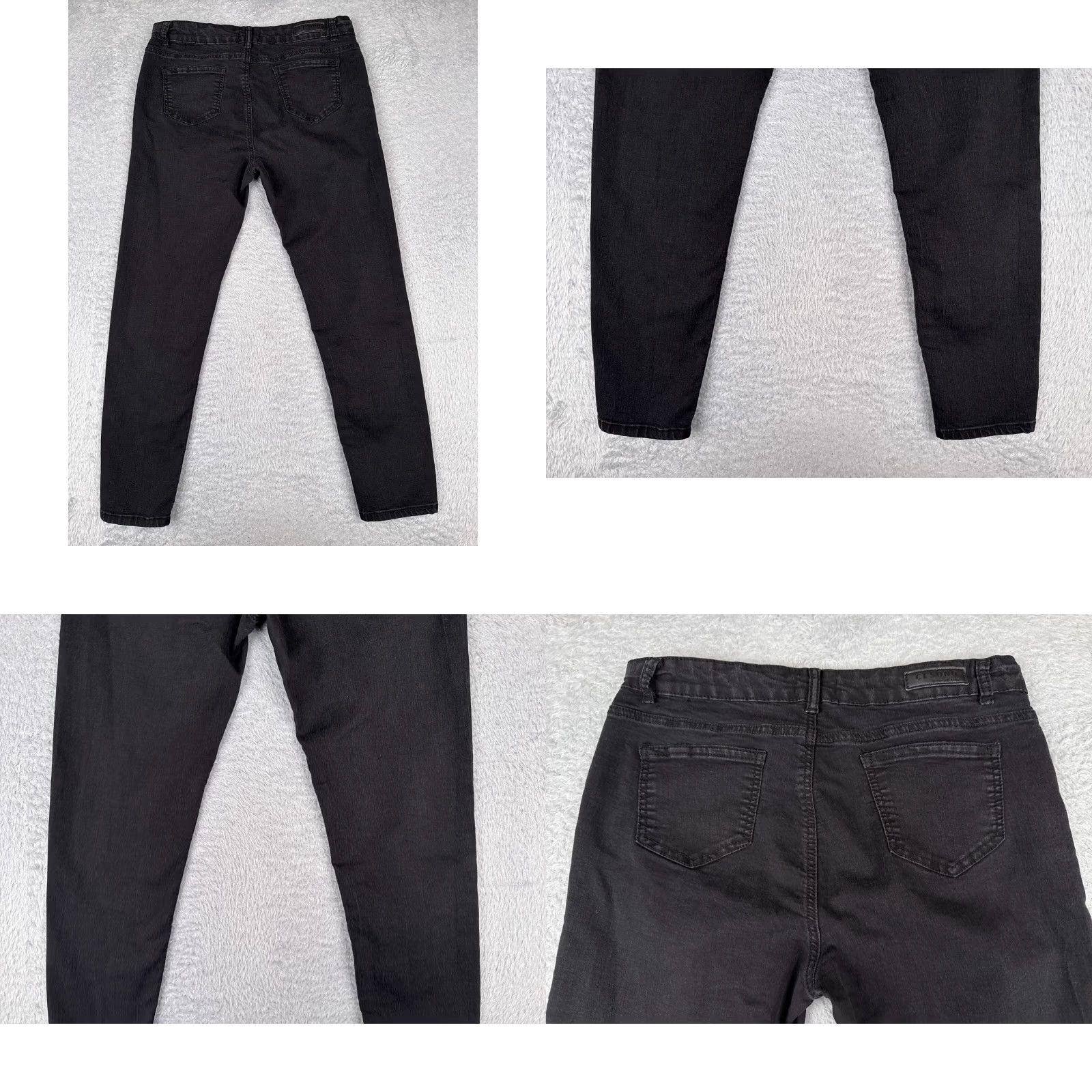 Vintage CI SONO Jeans Juniors 15 Black Denim Skinny Mid Rise Cotton Blend Stretch 31x28 Woman Jeans Capable 5-Pocket Design Vintage: No Size 36" / US 14 / IT 50 - 10 Thumbnail