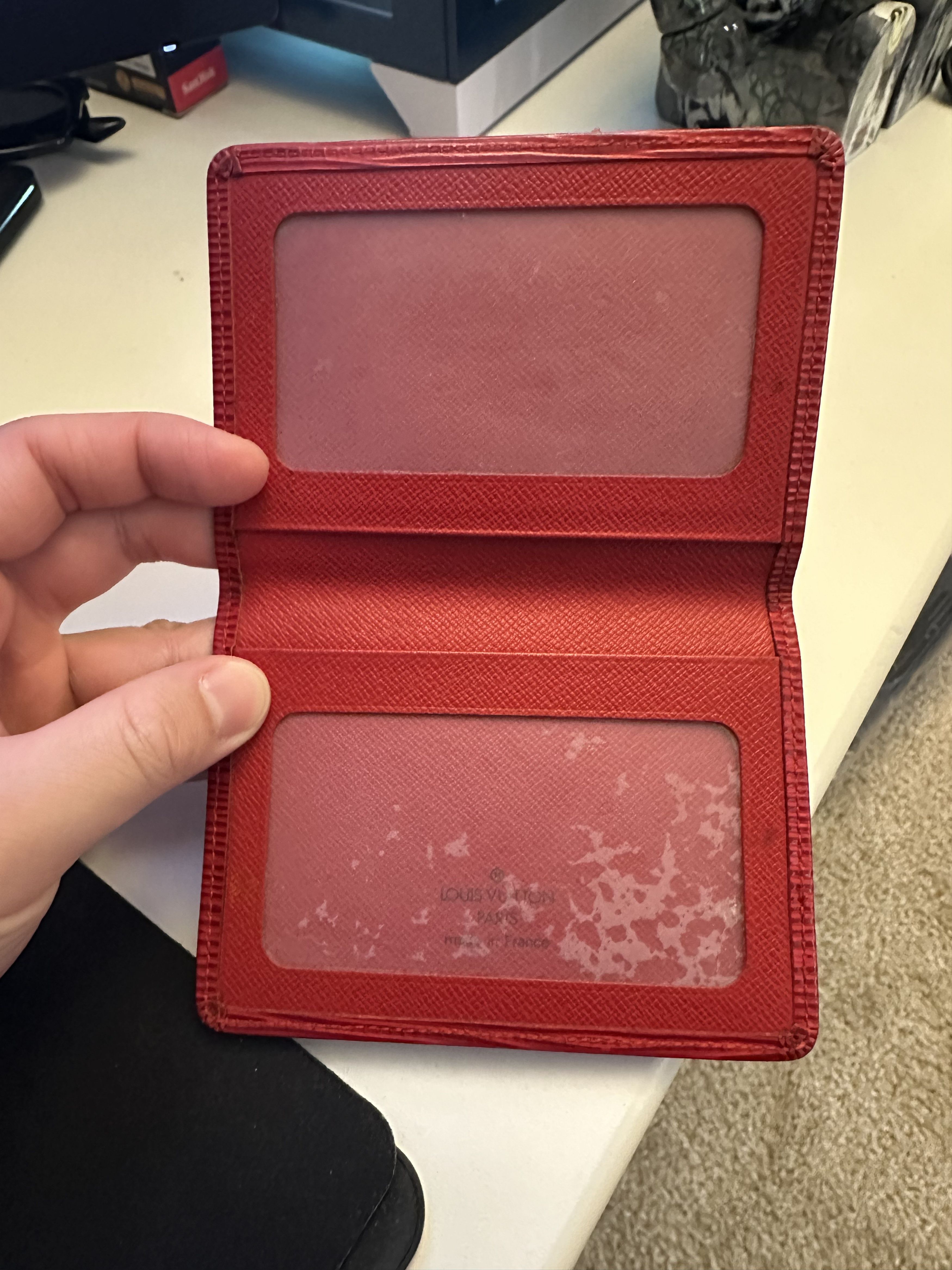 Louis Vuitton Red Ebi LV Card Holder Size ONE SIZE - 4 Thumbnail