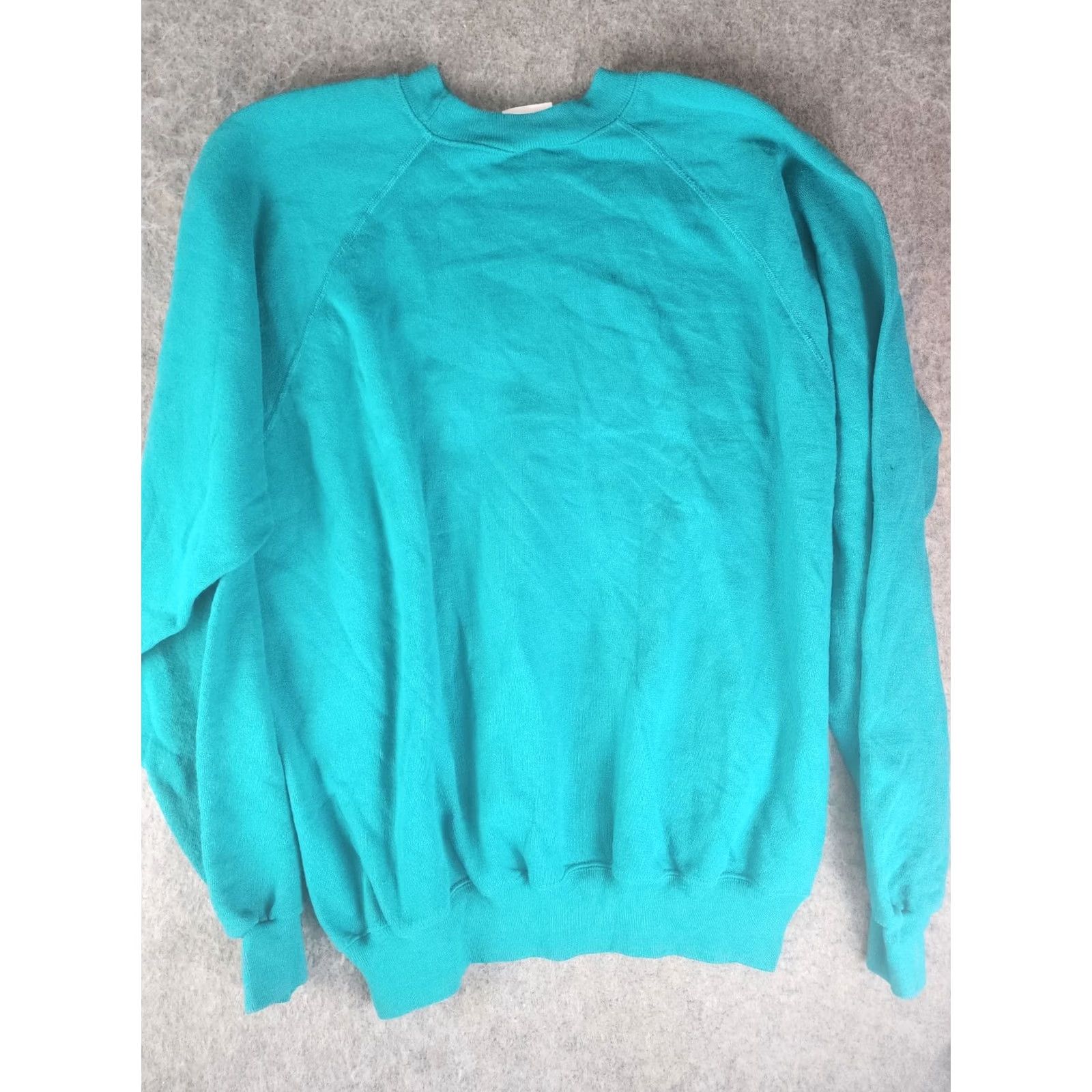 Hanes VINTAGE Hanes USA Sweatshirt Turquoise XL Men Crew Neck Long Sleeve Pullover Very Soft Friends Are Forever Size US XL / EU 56 / 4 - 4 Thumbnail