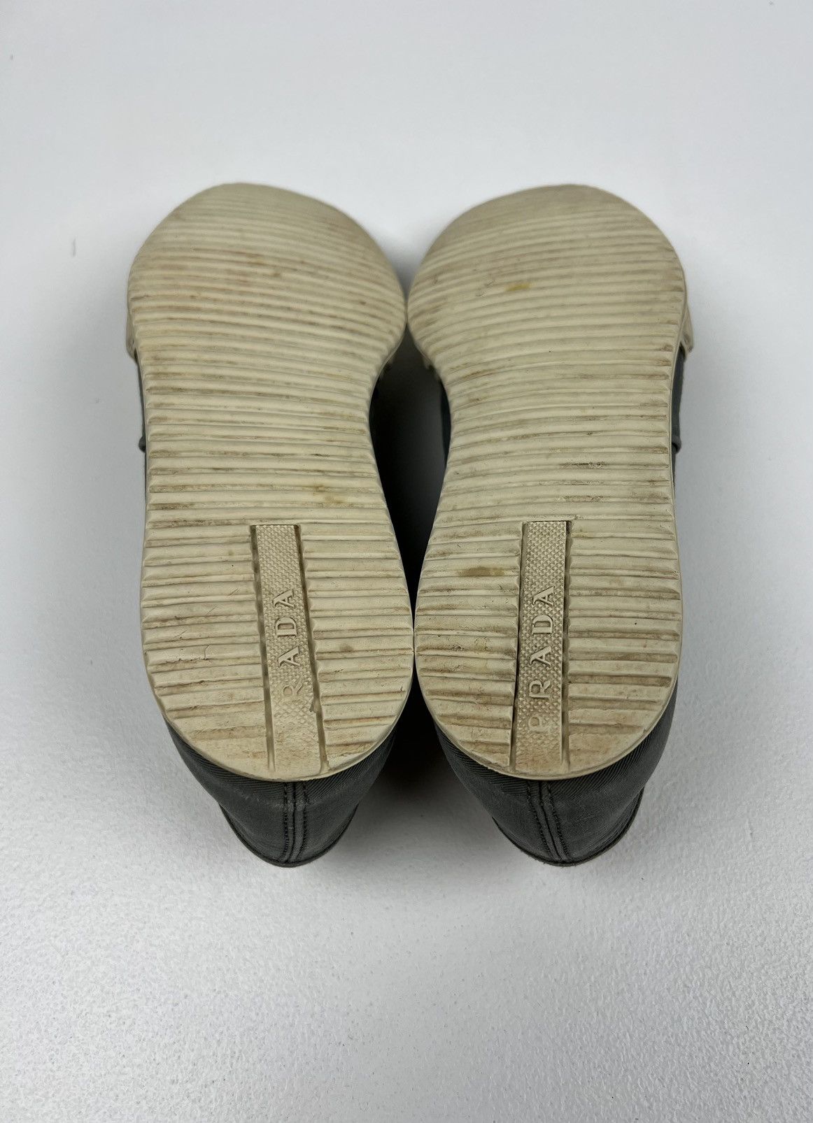 Prada PRADA Sneakers Low-Top Shoes Denim Rubber Logo Gray Wmn’s Size US 9 / IT 39 - 13 Thumbnail
