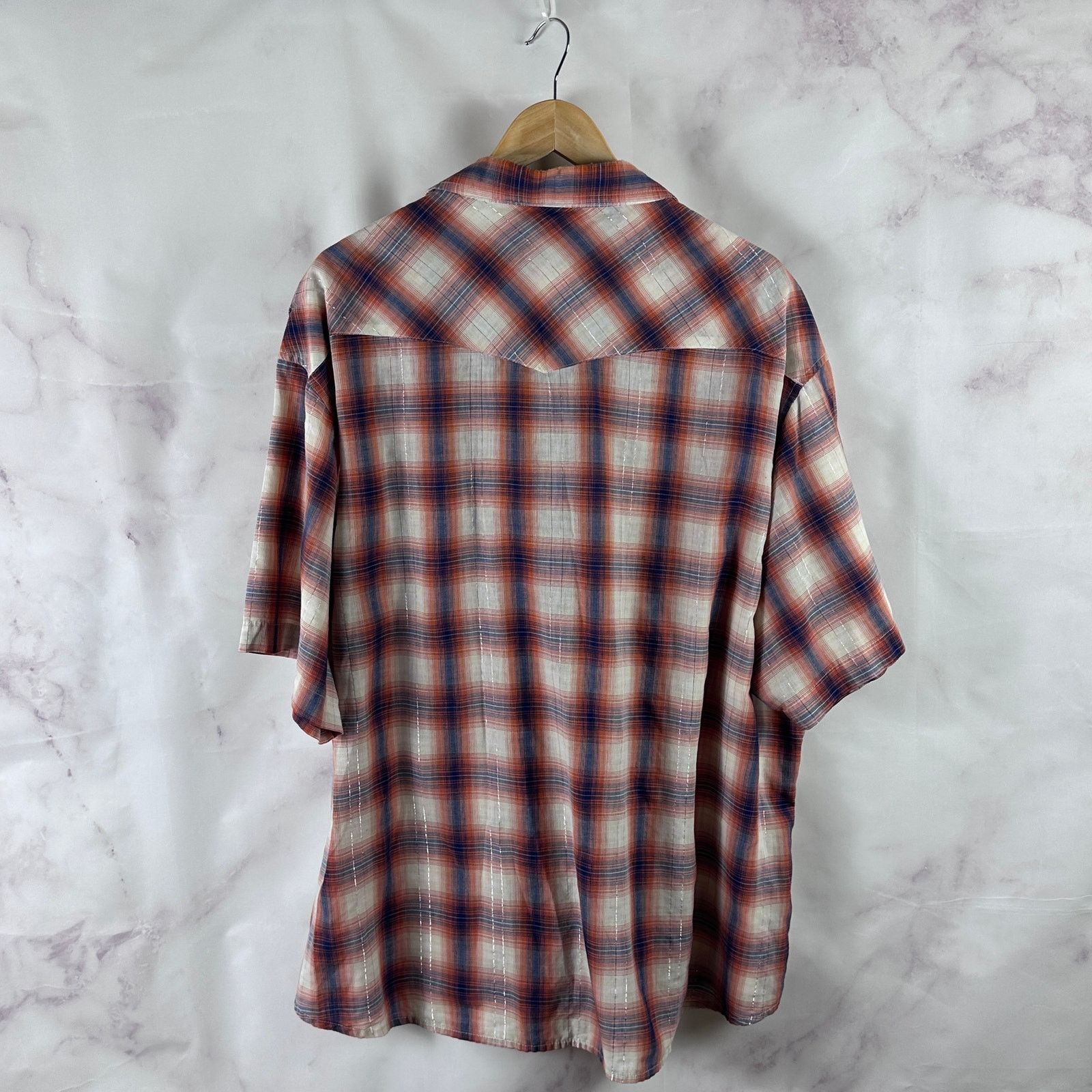 Rustler Vintage Western Plaid Pearl Snap Shirt Size US XXL / EU 58 / 5 - 6 Thumbnail