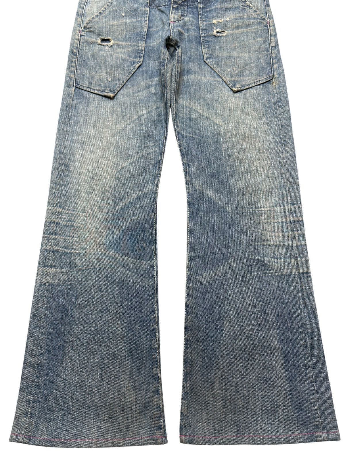 Rogan Vintage 90s Usa Rogan Blue Faded Wash Wide Leg Bootcut Jeans Size US 30 / EU 46 - 7 Thumbnail