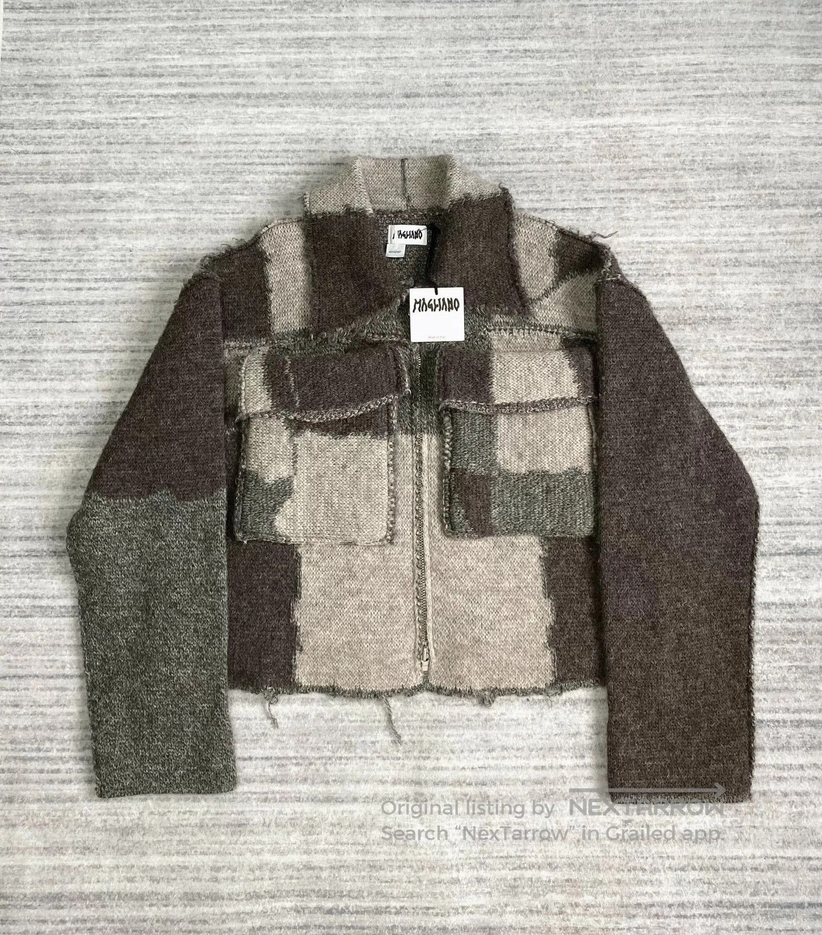 Magliano Deconstructed Wool Zip Jacket with Color Block. Size US S / EU 44-46 / 1 - 1 Thumbnail