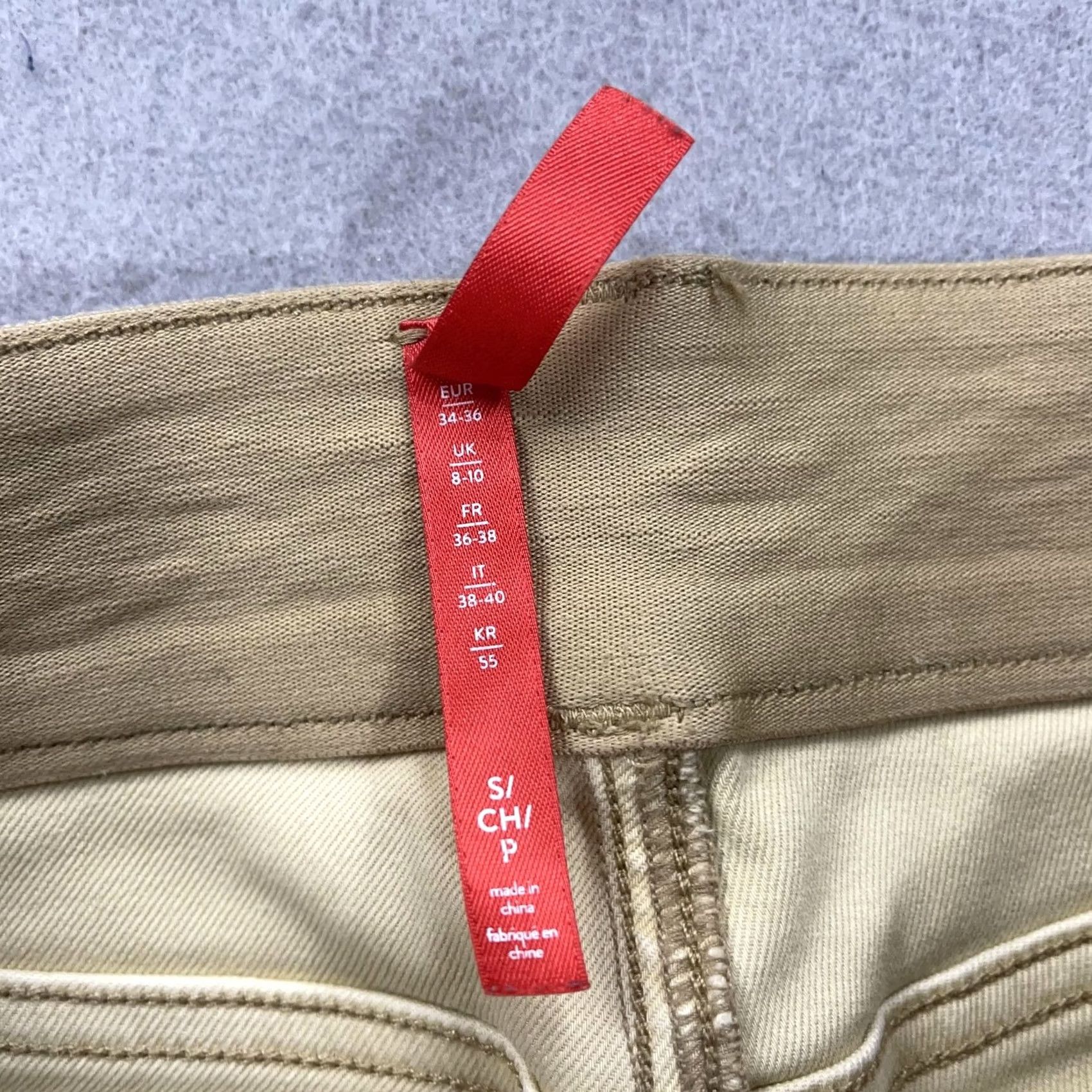 Spanx Spanx Pants Womens Small Beige Cropped Wide Leg Twill Pockets Relaxed Size 28" / US 6 / IT 42 - 4 Thumbnail