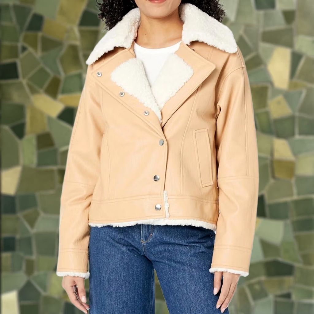 Vintage DEREK LAM OVERSIZED COLLAR JACKET BEIGE L Size L / US 10 / IT 46 - 1 Thumbnail