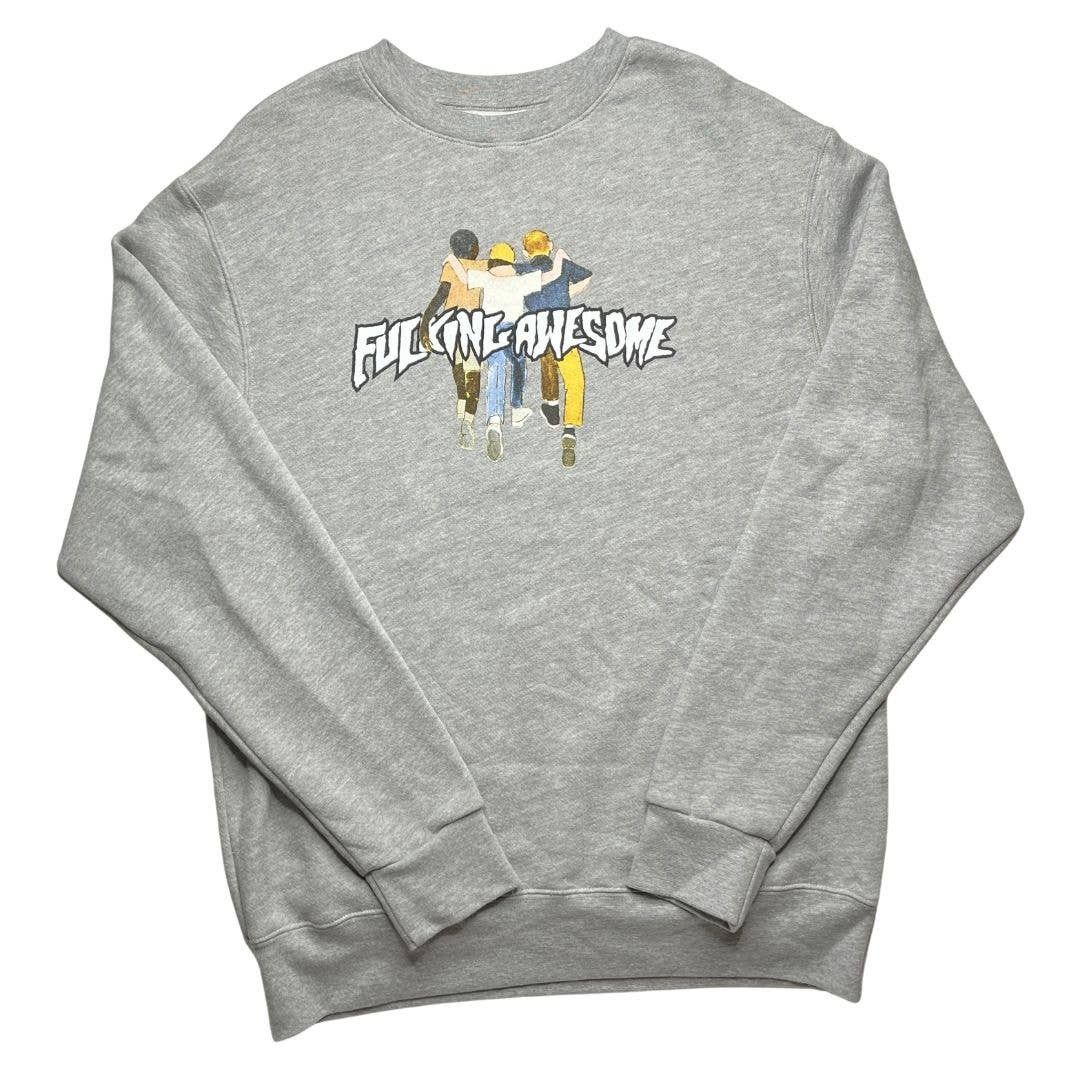 Fucking Awesome 2-30 FUCKIN AWESOME Sweater 100% Cotton Gray Small 