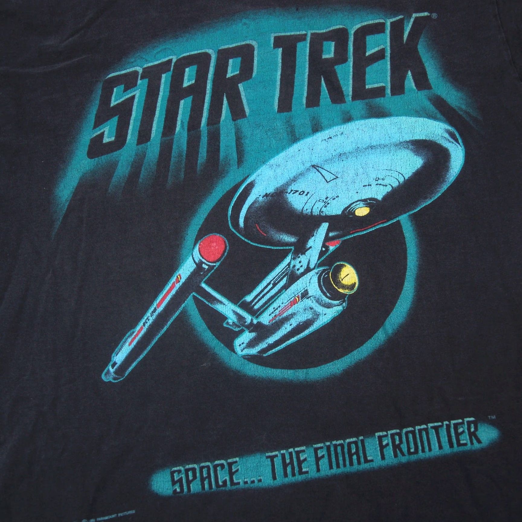Vintage VINTAGE Star Trek Space.. the Final Frontier XL T-Shirt Black Mens XL Front/Back Graphic Shirt Size US XL / EU 56 / 4 - 4 Thumbnail