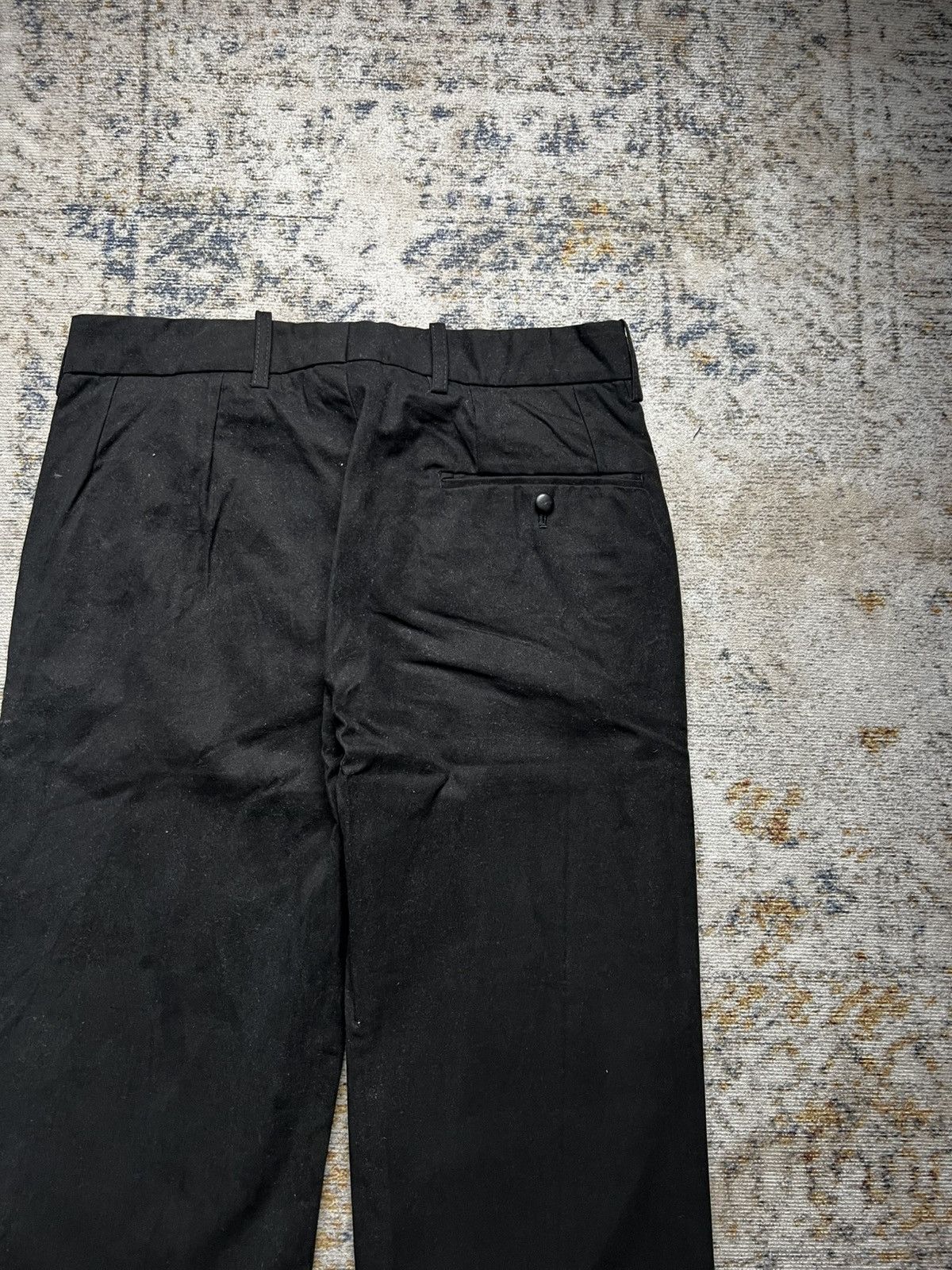 Balenciaga 2005 Balenciaga by Nicolas Ghesquière Black Wide Pants Size US 29 - 4 Thumbnail