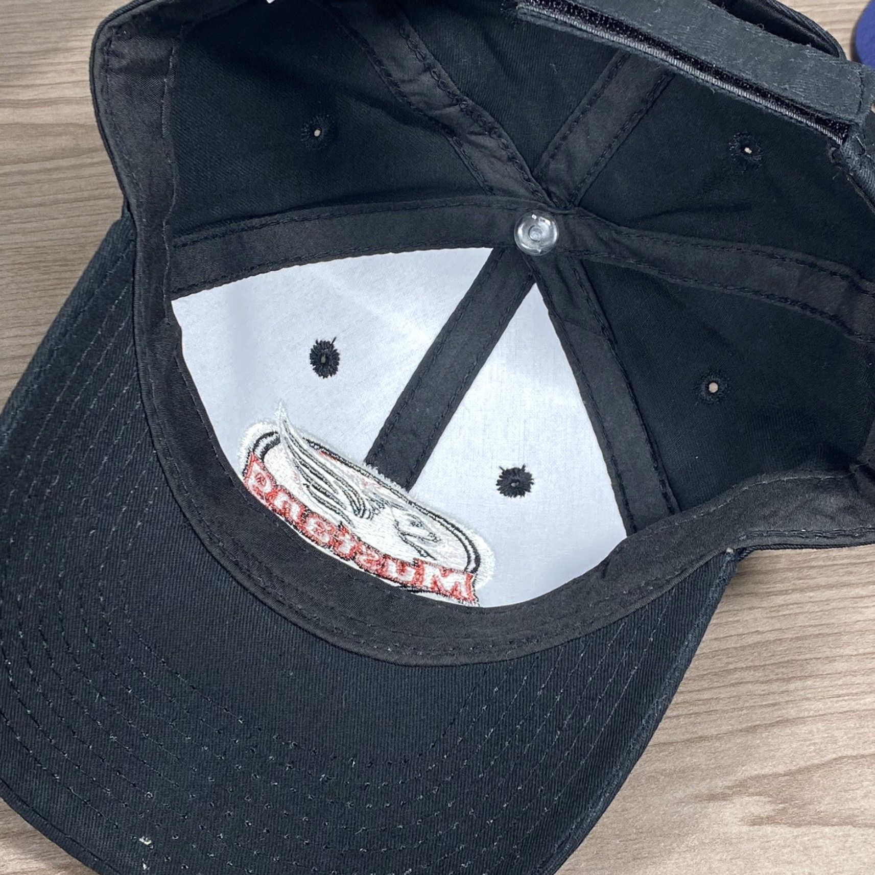 Vintage MUSTANG MOTORCYCLE SEATS Baseball Cap Hat Adjustable Strap Black 100% Cotton Men One Size Velcro Logo Advertising Memorabilia Size ONE SIZE - 5 Thumbnail