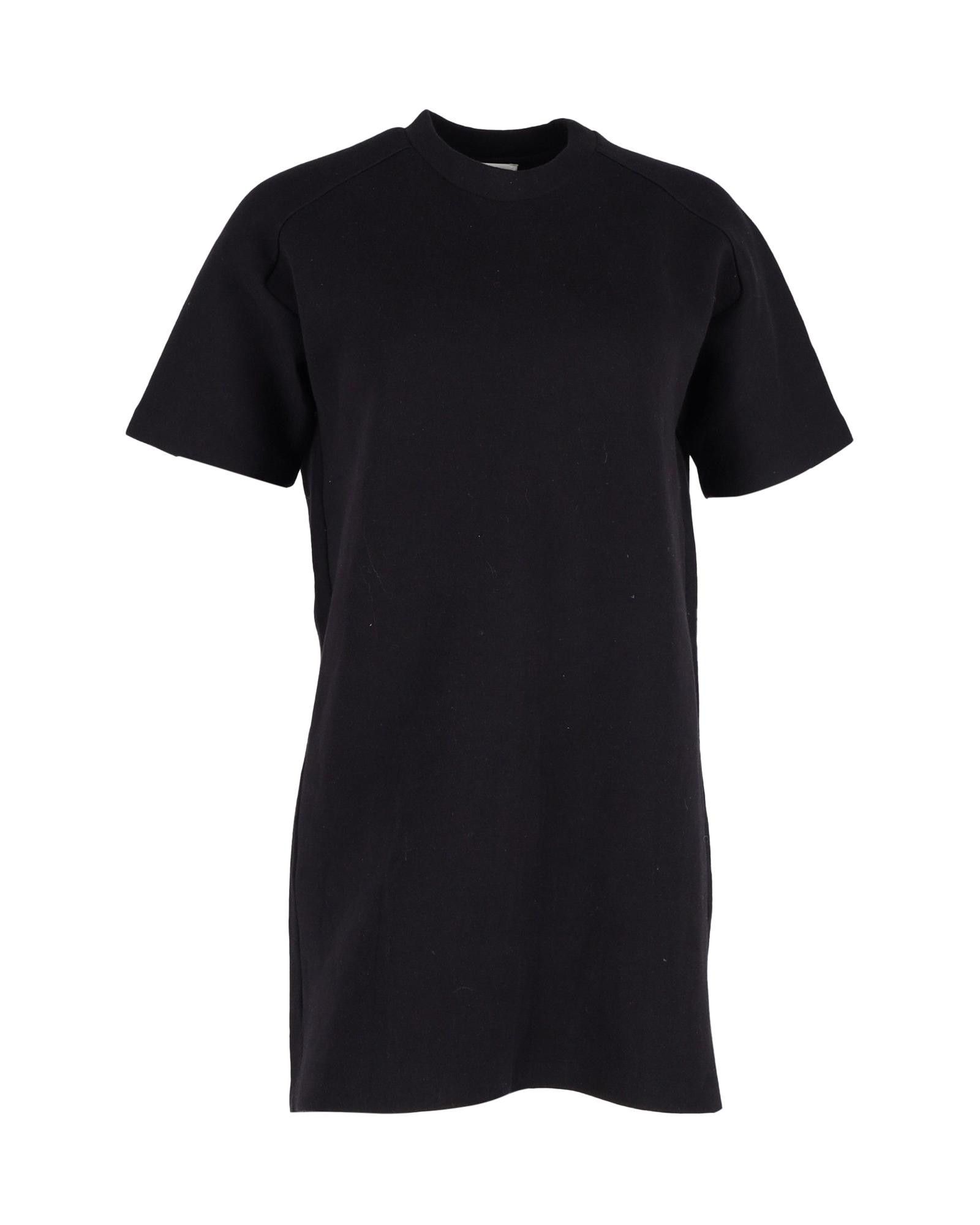 image of Acne Studios Luxurious Black Cotton Short Sleeve Jersey Dress For Women (Size Small)