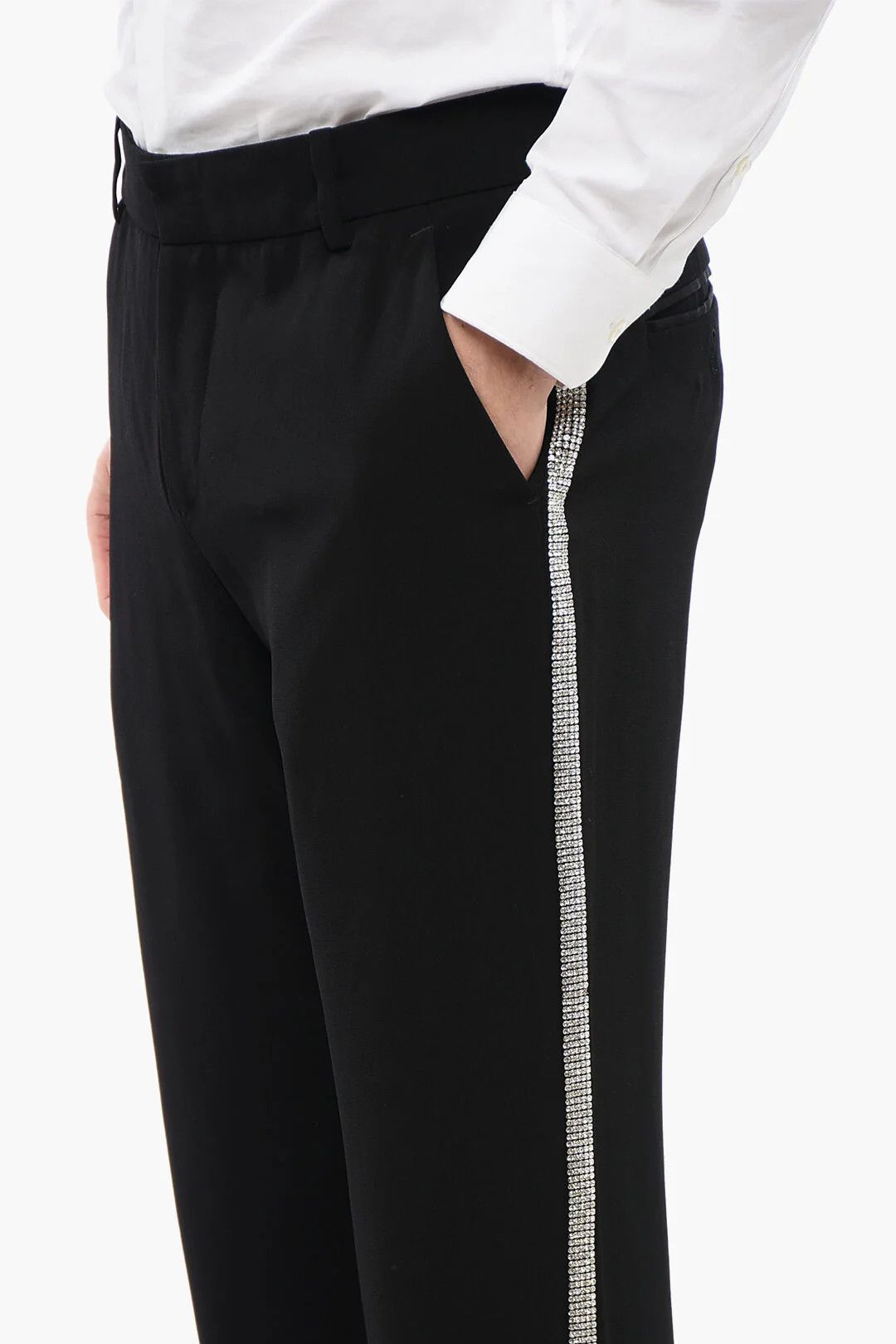 Balmain og1mm0326 Viscose Chinos Pant in Black Size US 30 / EU 46 - 3 Thumbnail