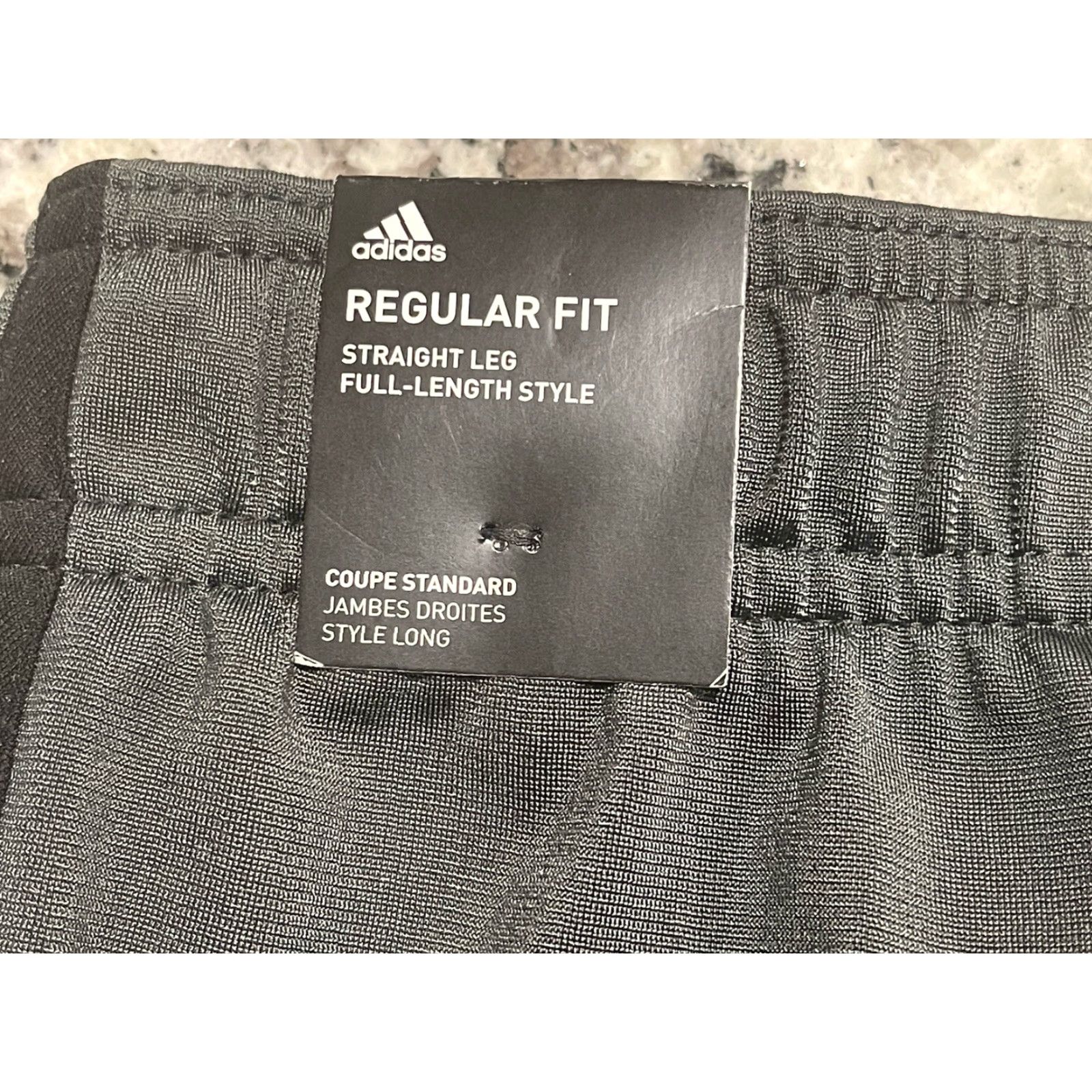 Adidas Adidas Men Track Pants Gray 2XL 39x32 Regular Fit Straight Leg Full Length Size US 39 - 6 Thumbnail