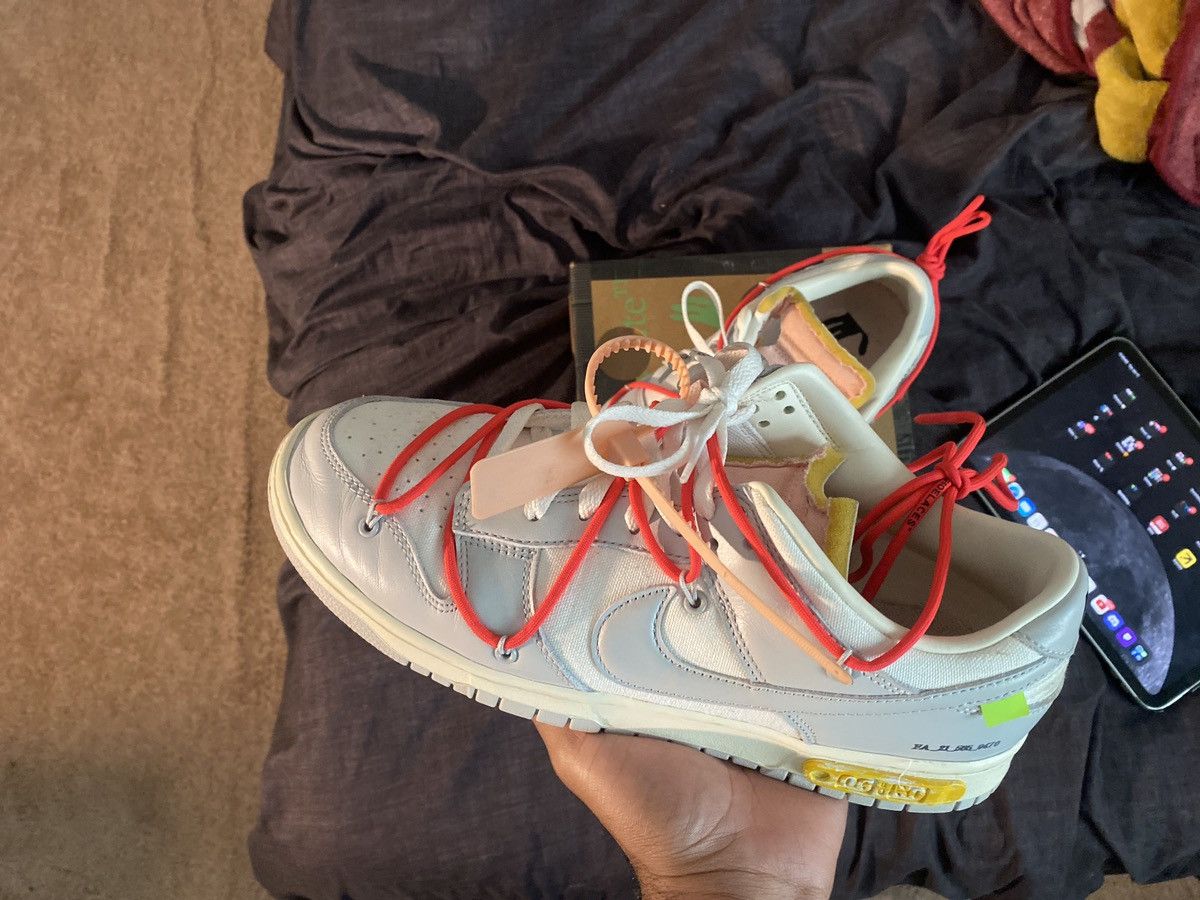 Off-White Nike x off white dunk low lot 6 Size US 12 / EU 45 - 9 Thumbnail