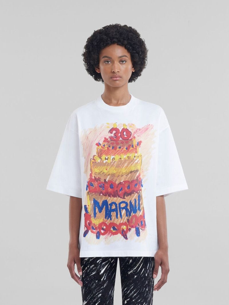 Marni o1f1d3z1125 30th Anniversary T-Shirt in Multicolor Size L / US 10 / IT 46 - 2 Thumbnail