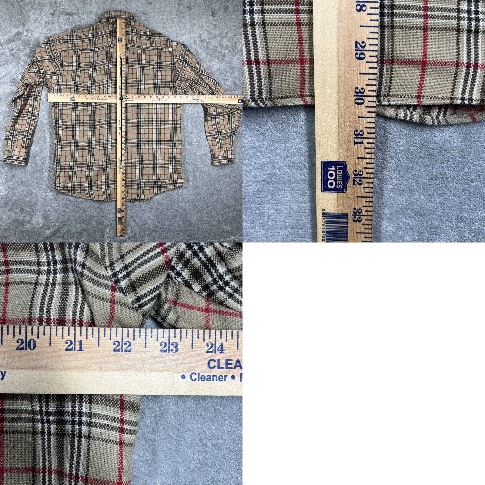 Vintage VINTAGE Windridge Shirt Button-Up Mens Medium Long Sleeve Brown 100% Acrylic Flannel Plaid with Pockets Size US M / EU 48-50 / 2 - 9 Thumbnail