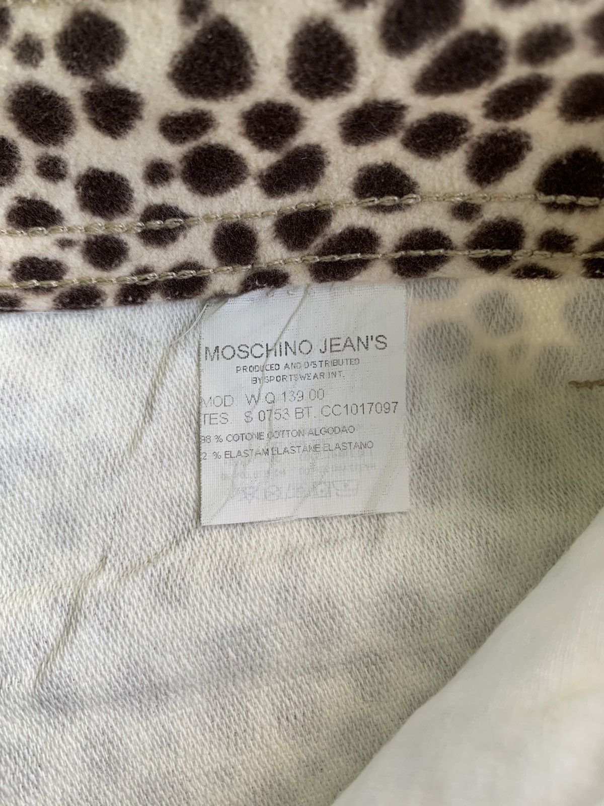 Designer × Moschino Moschino Leopard Flared Jeans Size 29" - 11 Thumbnail