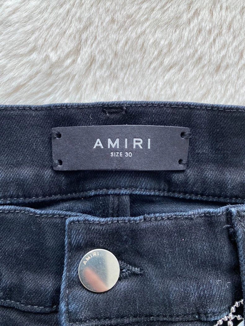 Amiri Amiri Washed Black and Pink Camo Flower Leather and Patchw Size US 30 / EU 46 - 2 Thumbnail