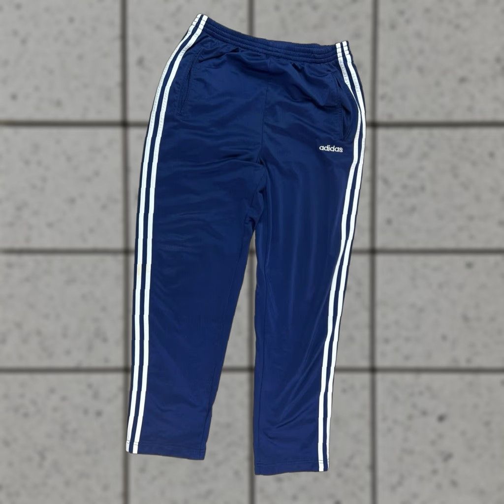 Adidas VINTAGE Adidas Blue Full Snap Sweatpants M Regular Men Pockets 90s Sports Logo Size US 31 - 1 Thumbnail