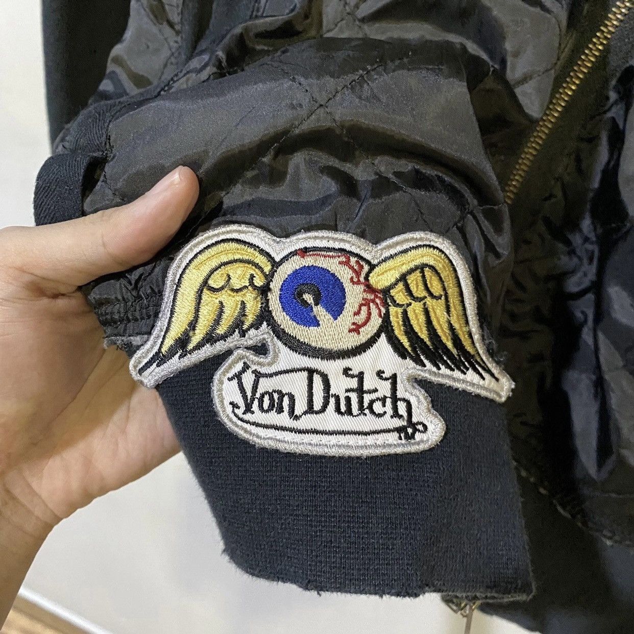 Von Dutch Vintage Von Dutch nylon bomber jacket eye Patches Size US M / EU 48-50 / 2 - 4 Thumbnail