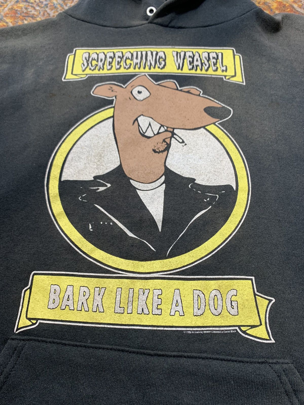 Vintage 80’s Faded Screeching Weasel Punk Tour Hoodie