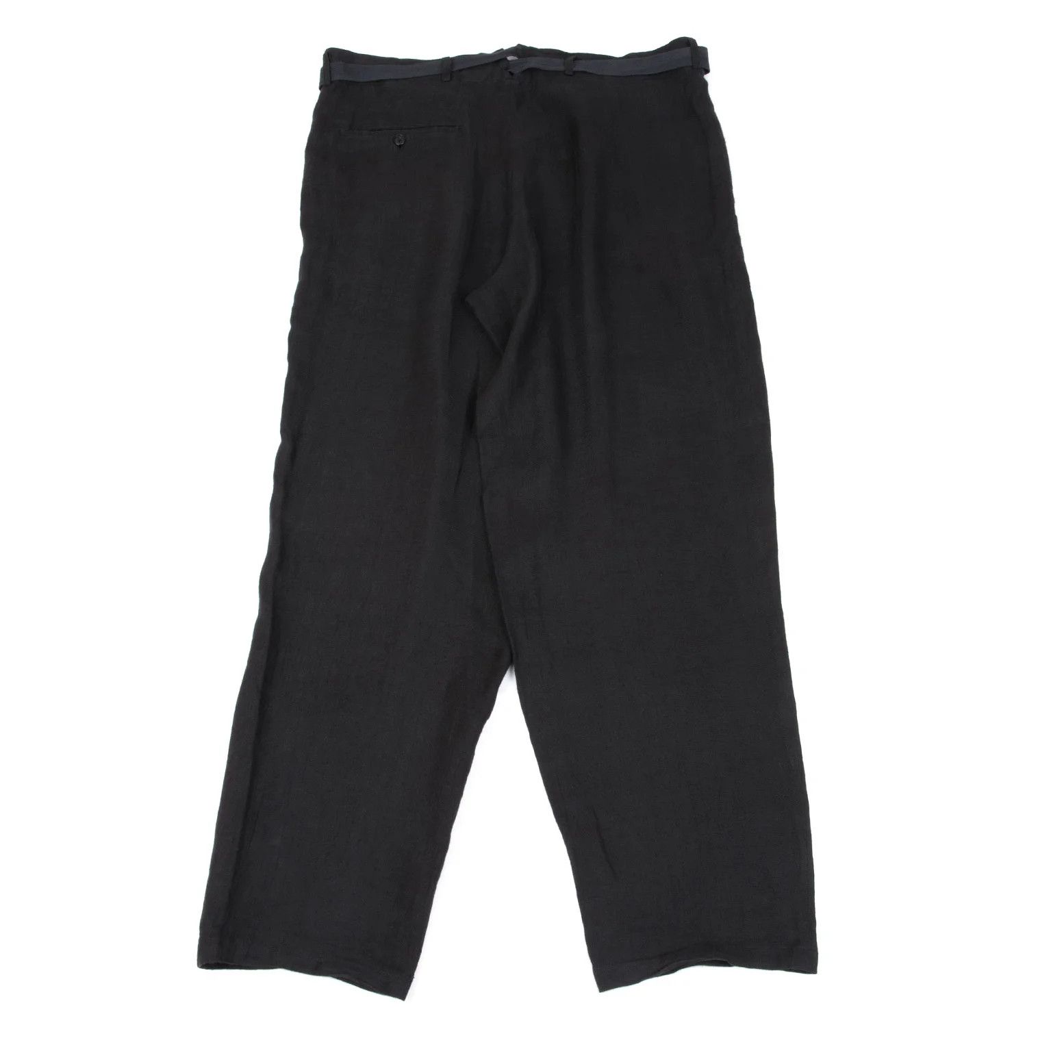 Yohji Yamamoto Yohji Yamamoto Waist Belted Linen Tuck Pants Size US 38 / EU 54 - 10 Thumbnail