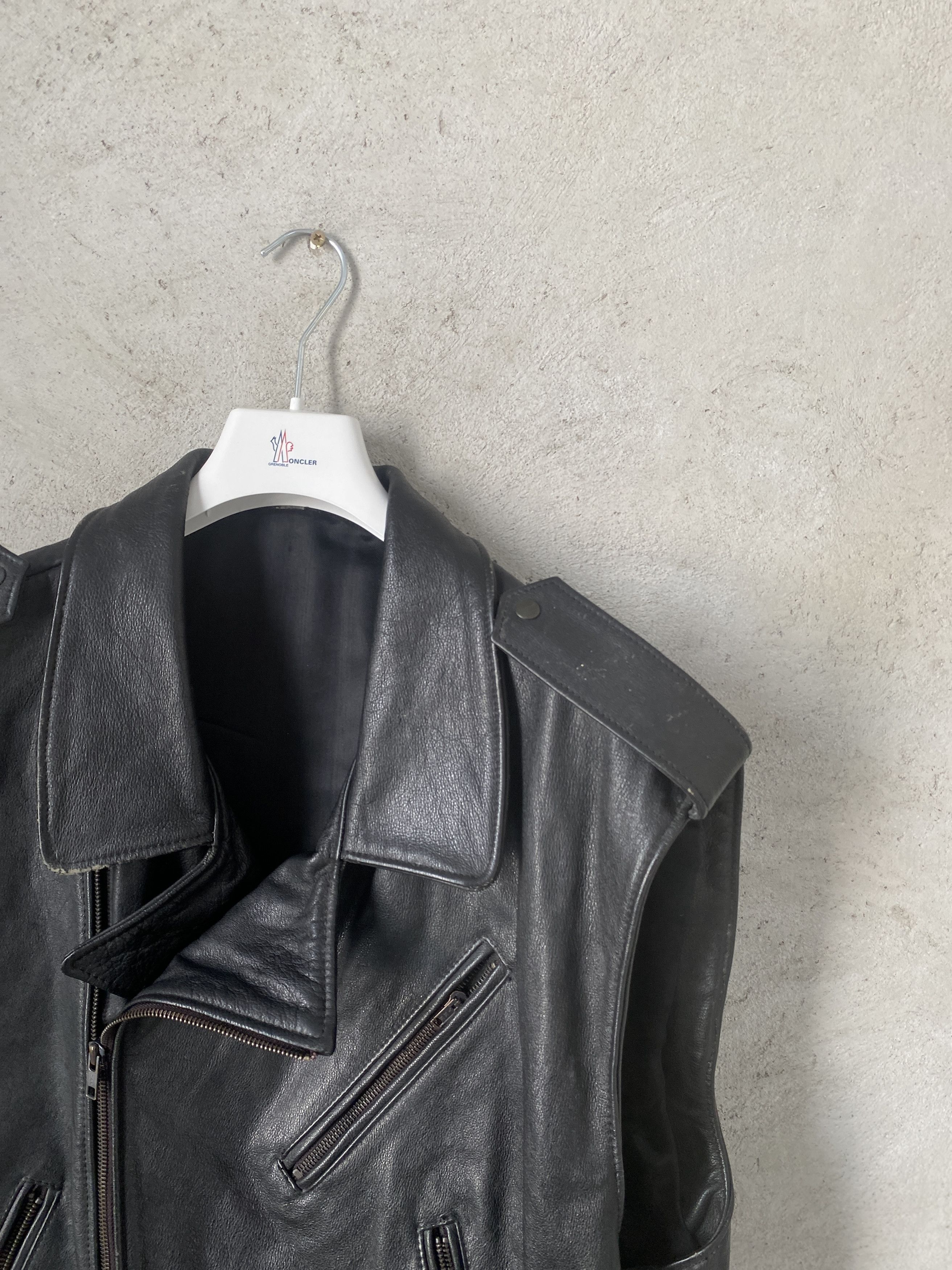 Genuine Leather Vintage real leather vest moto opium Size US XL / EU 56 / 4 - 2 Thumbnail