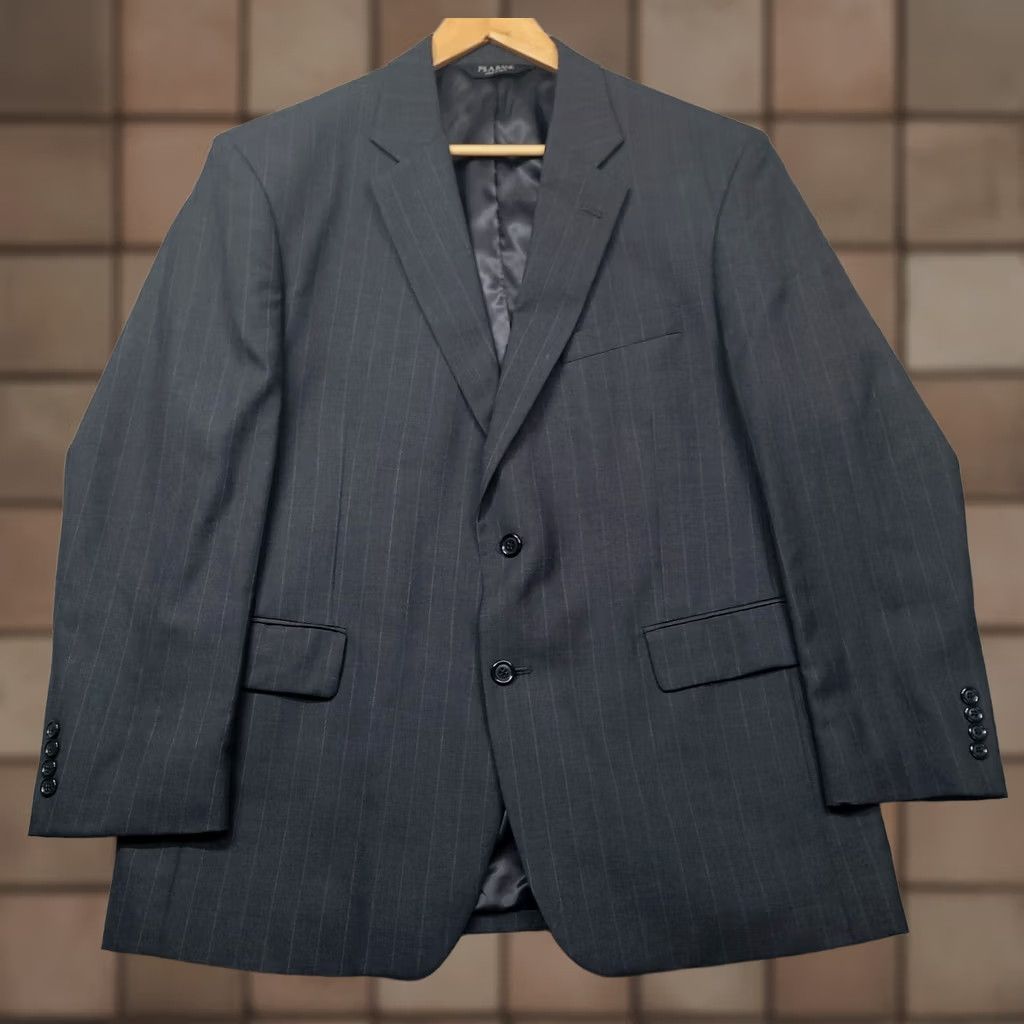 Jos. A. Bank Jos A Bank Blazer Men 44S Wool 100% Wool Gray Notch Lapel Single-Breasted Two-Button Short Length Size 44R - 1 Thumbnail