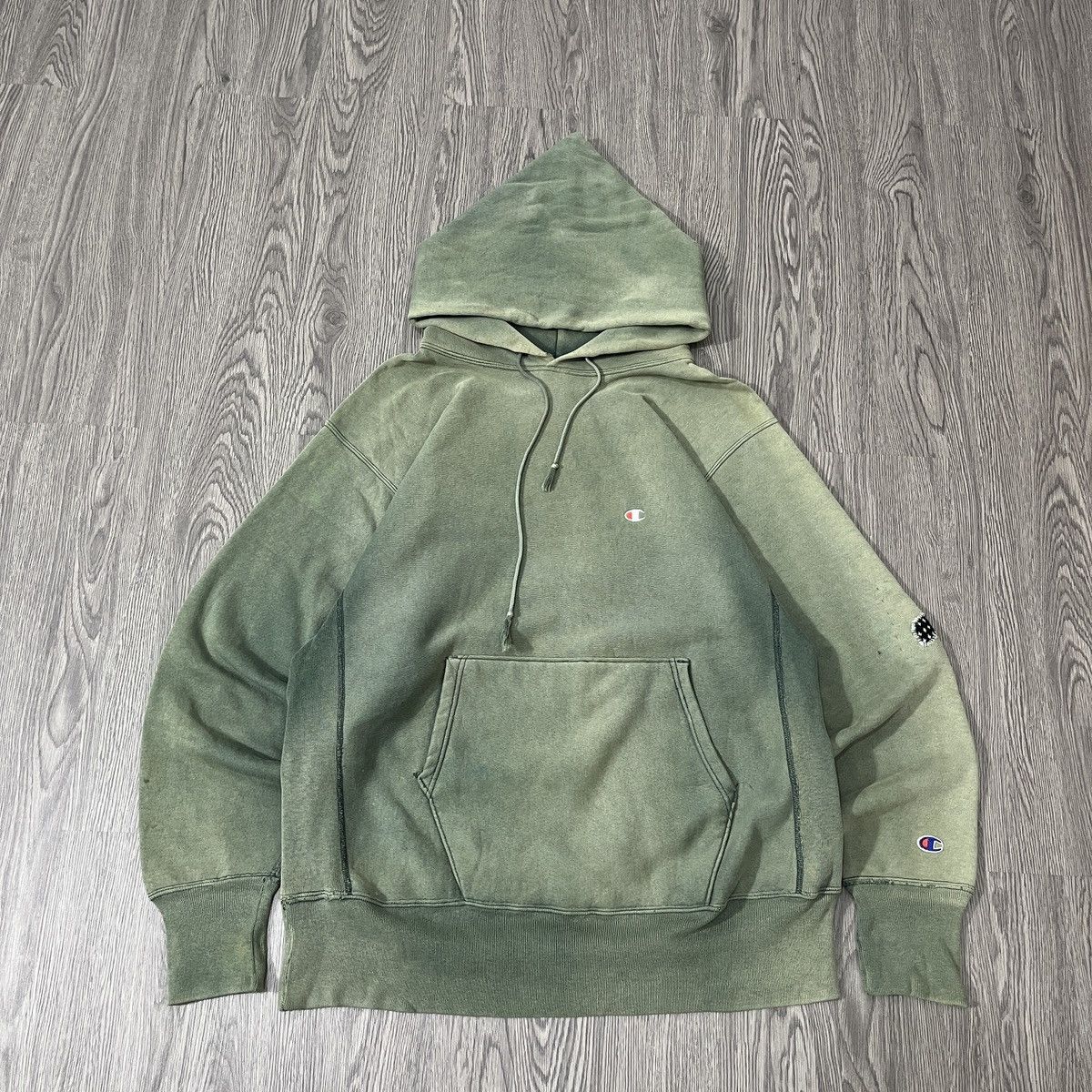 Japanese Brand Crazy SunFaded Champion Reverse Weave Basic Logo Hodie Size US L / EU 52-54 / 3 - 1 Thumbnail