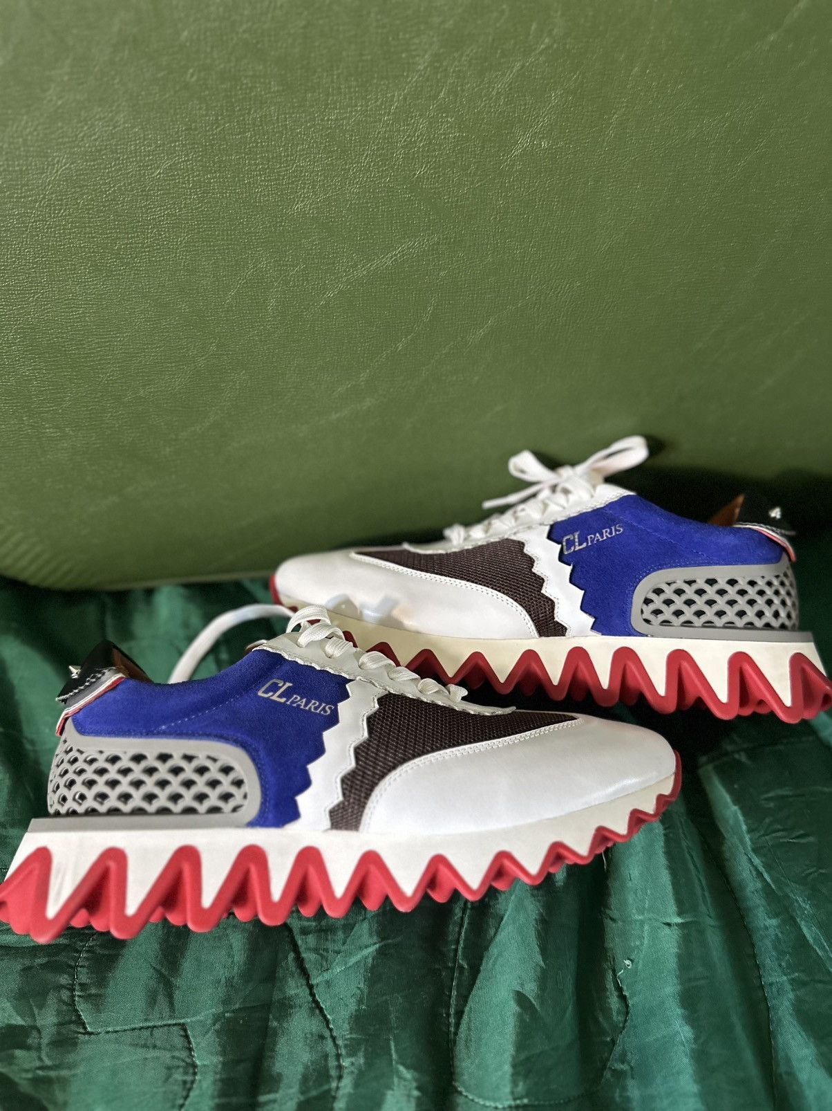 Christian Louboutin Christian Louboutin Loubishark Mix-Media Red Sole Sneakers Size US 11 / EU 44 - 11 Thumbnail