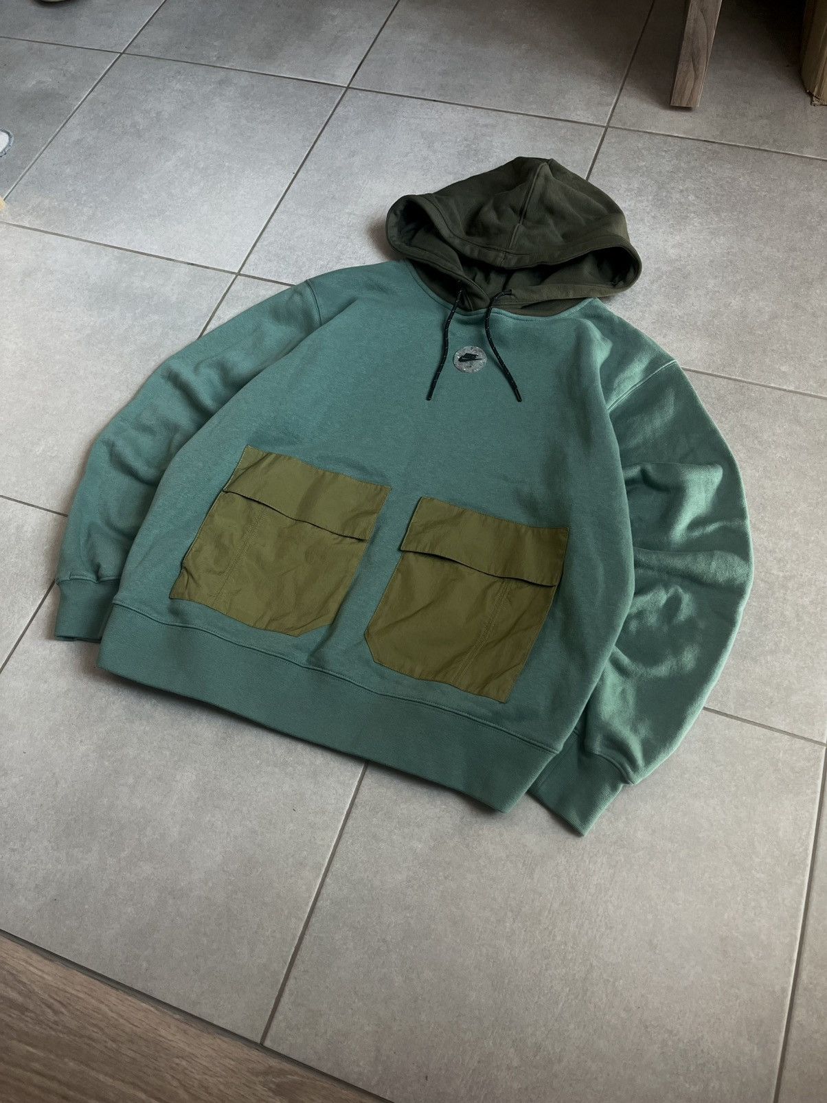 Nike Nike Green Multipocket Hoodie Street Style Size US M / EU 48-50 / 2 - 2 Thumbnail