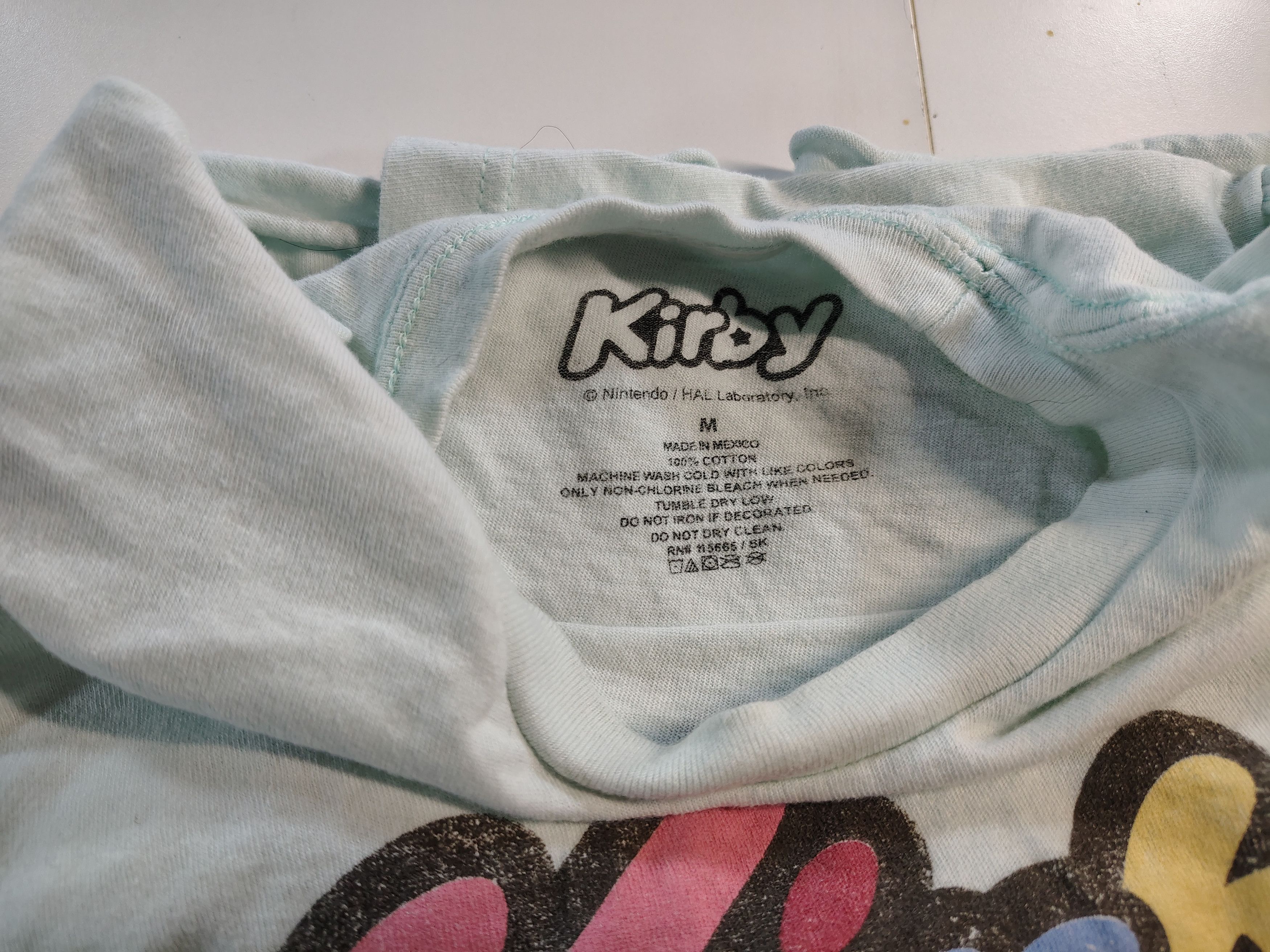 Nintendo Women's Medium Light Blue Kirby Crop Top Size M / US 6-8 / IT 42-44 - 2 Thumbnail
