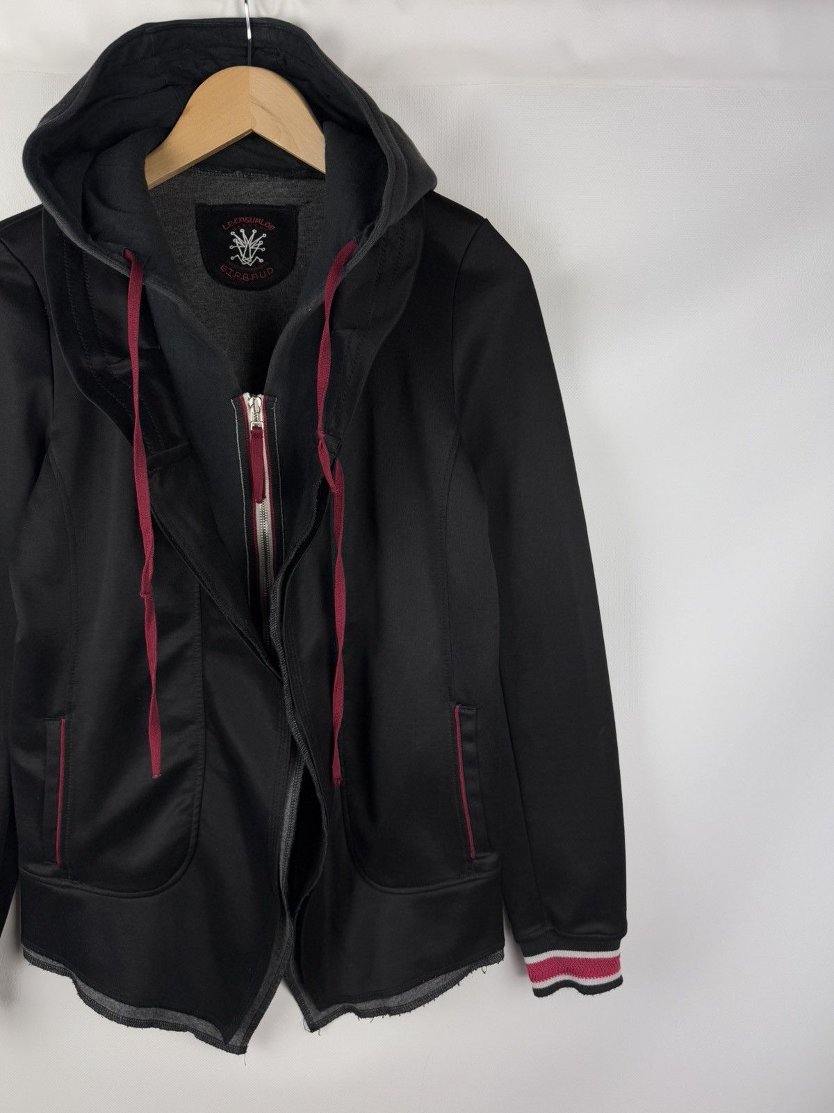Marithe + Francois Girbaud × Vintage Marithe Francois Girbaud Vintage Avant-garde Full Zip Hoodie Size L / US 10 / IT 46 - 3 Thumbnail