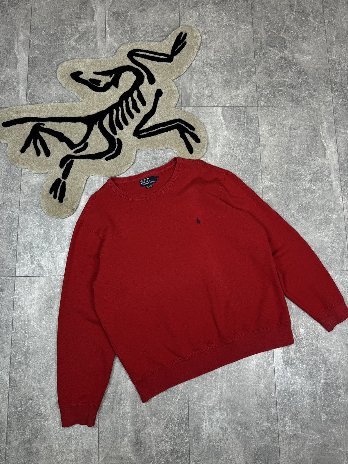 Polo Ralph Lauren × Vintage Mens Vintage Polo Ralph Lauren red sweatshirt rare rugby Size US XL / EU 56 / 4 - 1 Thumbnail