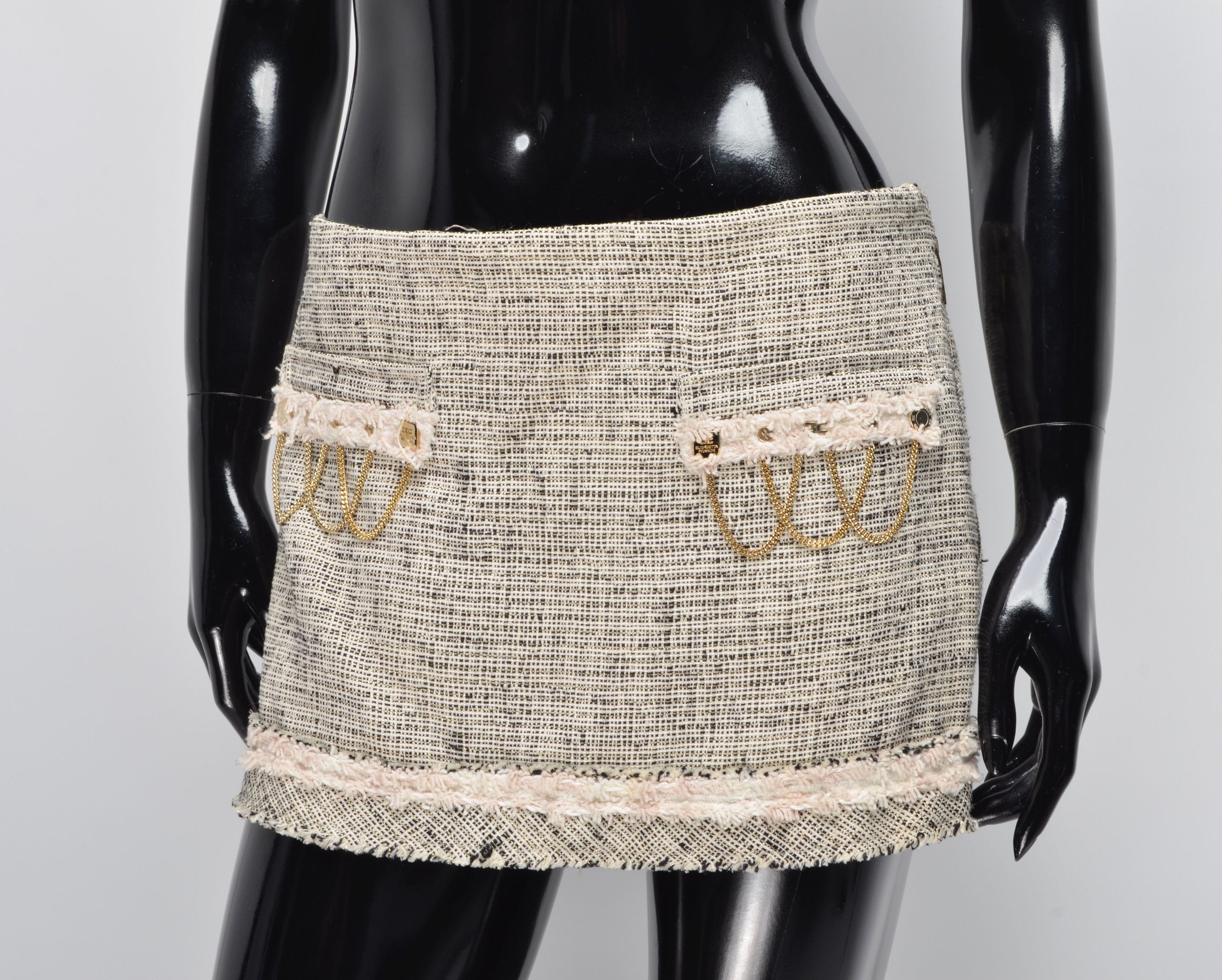 Elisabetta Franchi Elisabetta Franchi Mini Tweed Skirt Size 30" / US 8 / IT 44 - 2 Thumbnail