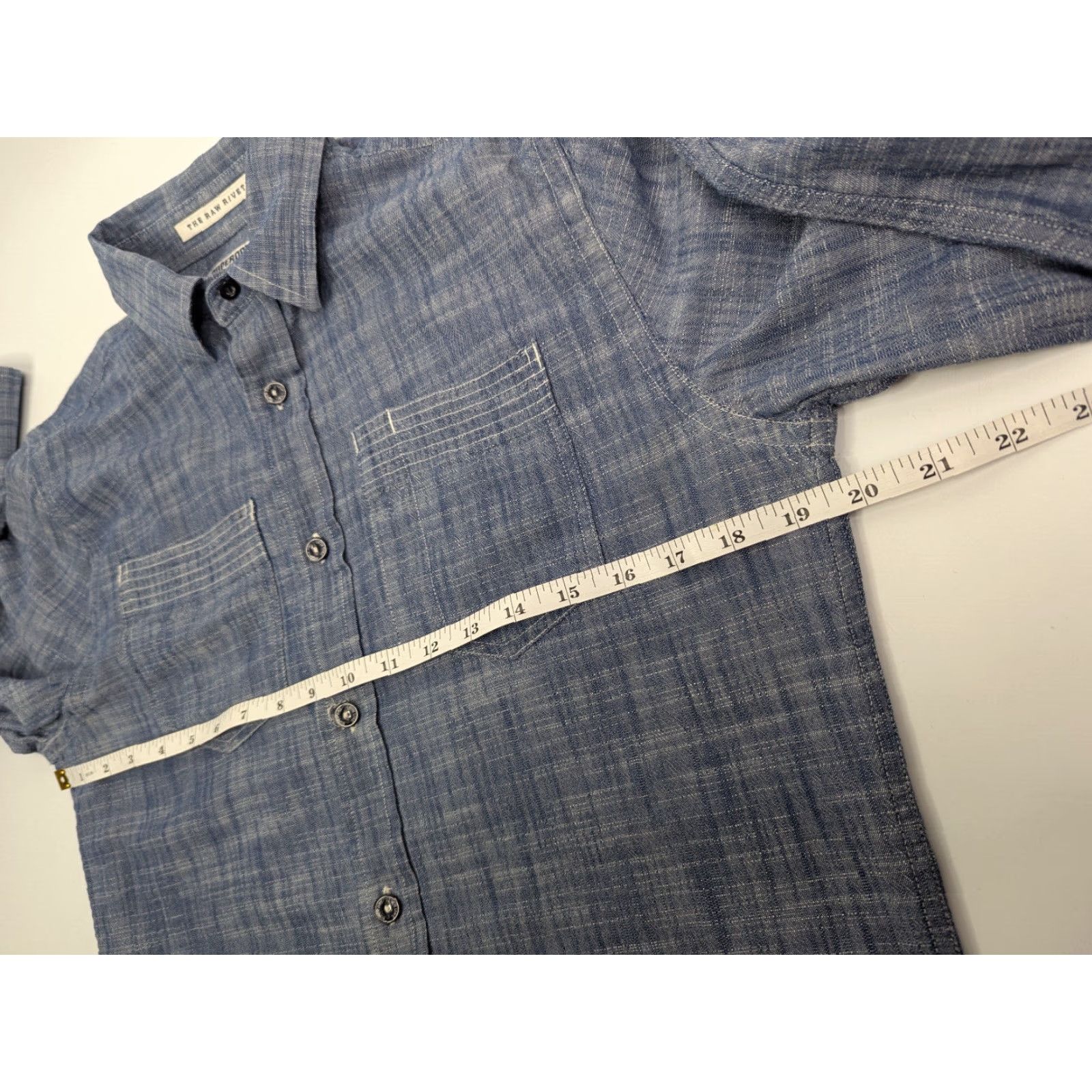Superdry VINTAGE Superdry Shirt Men Blue Denim Chambrey The Raw Riveter Worker Wear Button-Up Long Sleeve Size M Size US M / EU 48-50 / 2 - 6 Thumbnail