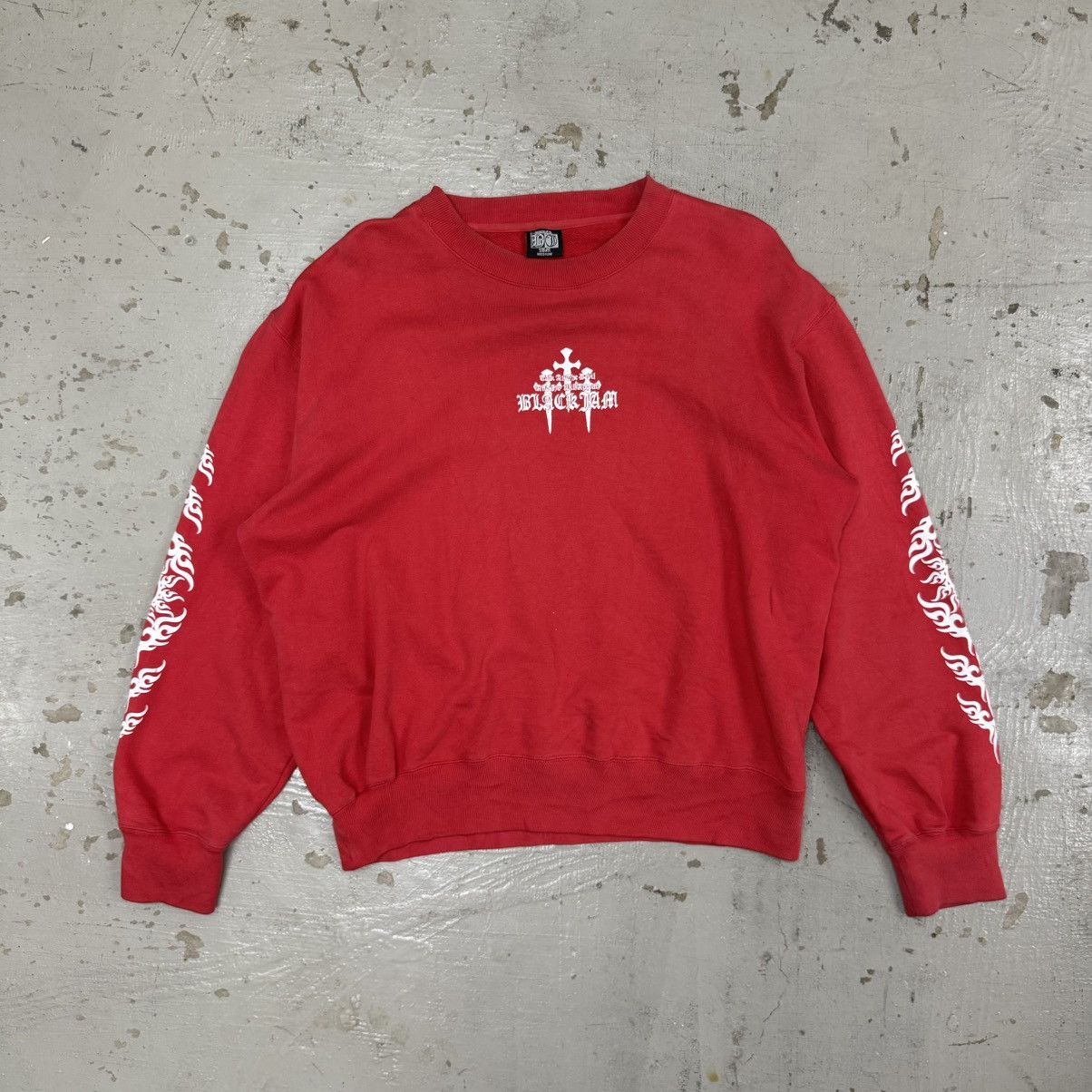 If Six Was Nine Y2K black jam tatto tribal angel devil sweatshirt Size US L / EU 52-54 / 3 - 3 Thumbnail