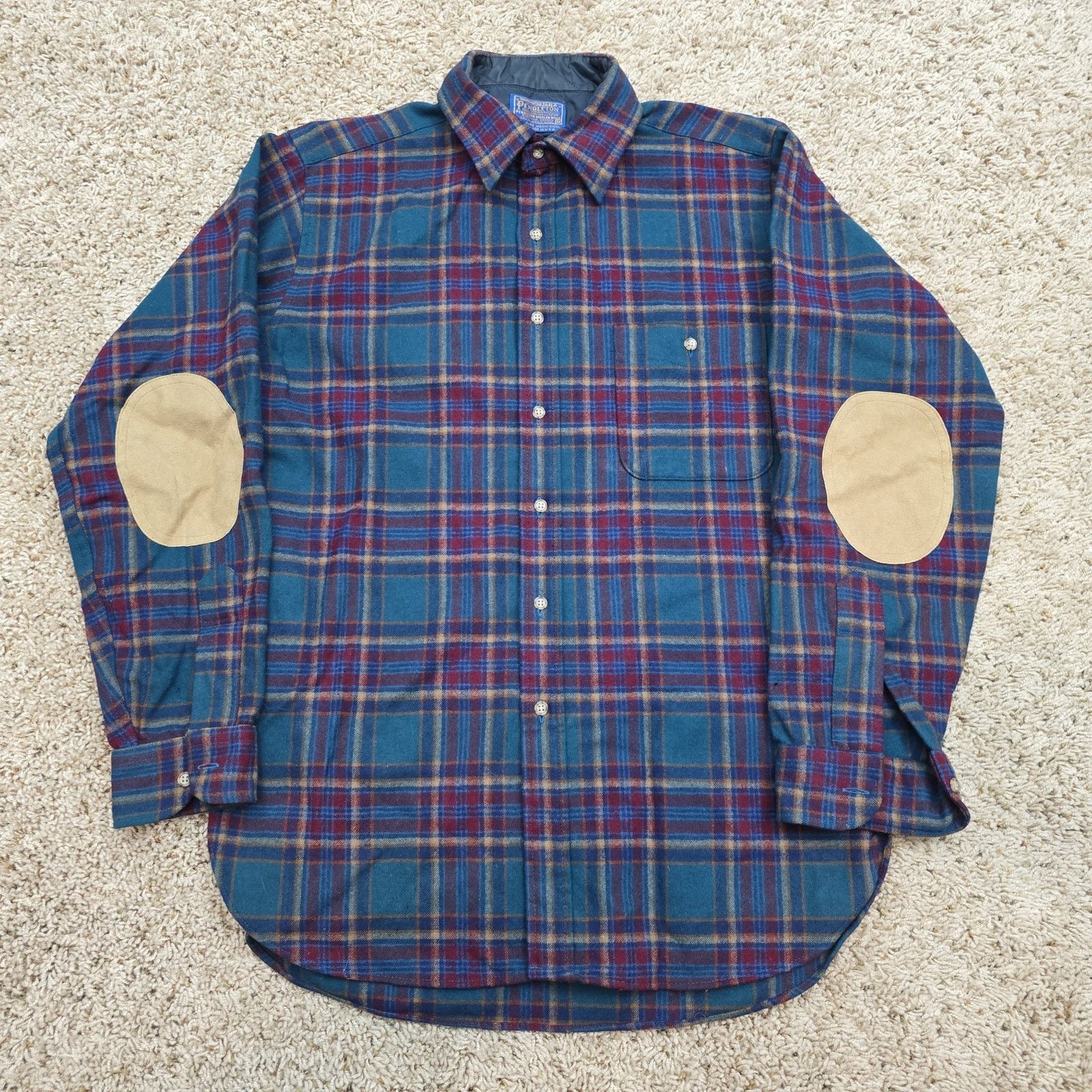 Pendleton Vintage Pendleton Wool Flannel Shirt Elbow Patch Medium Size US M / EU 48-50 / 2 - 1 Thumbnail