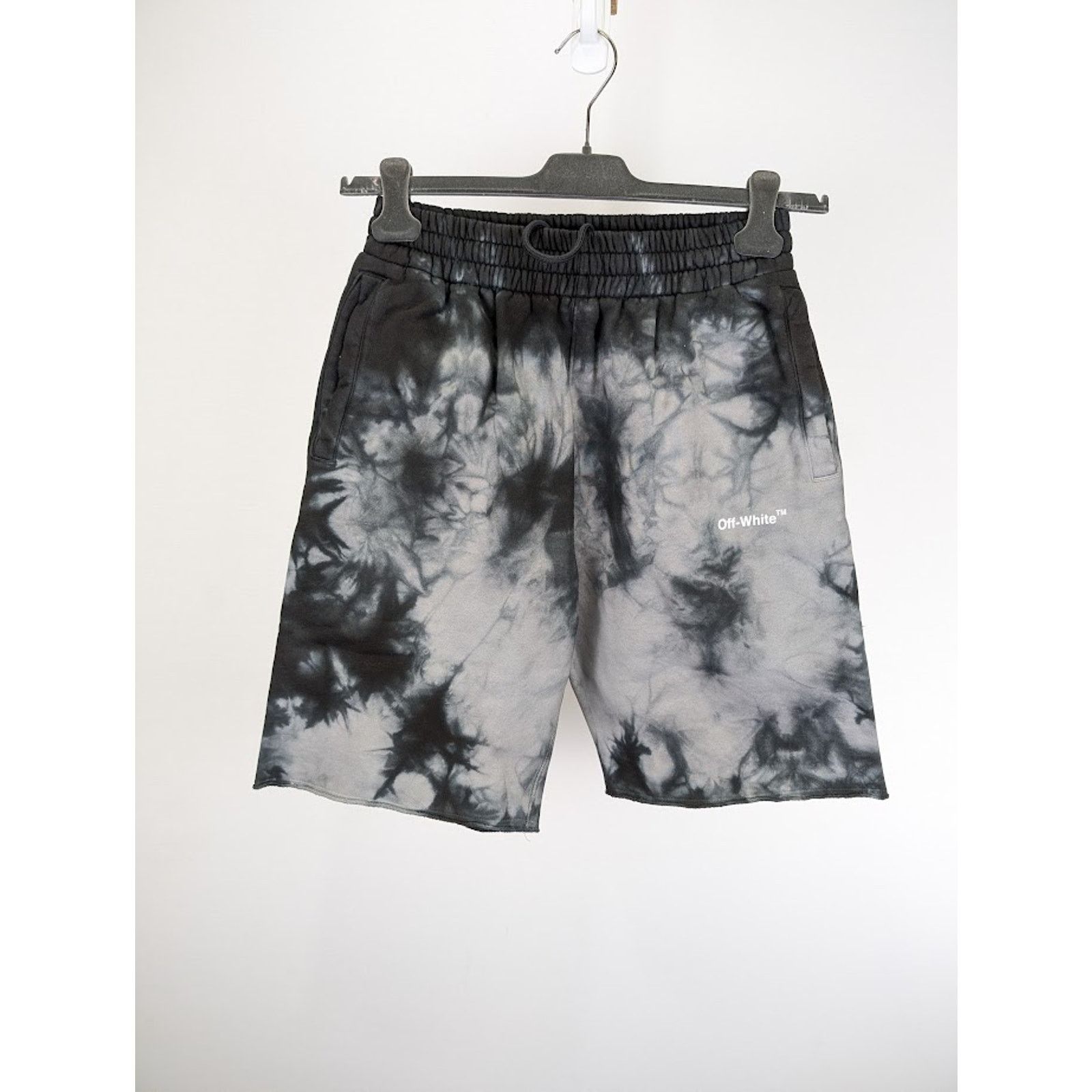 Off-White o1rshd1 Diag Tie Dye Sweatshorts in Warm Grey White M Size US 32 / EU 48 - 5 Thumbnail