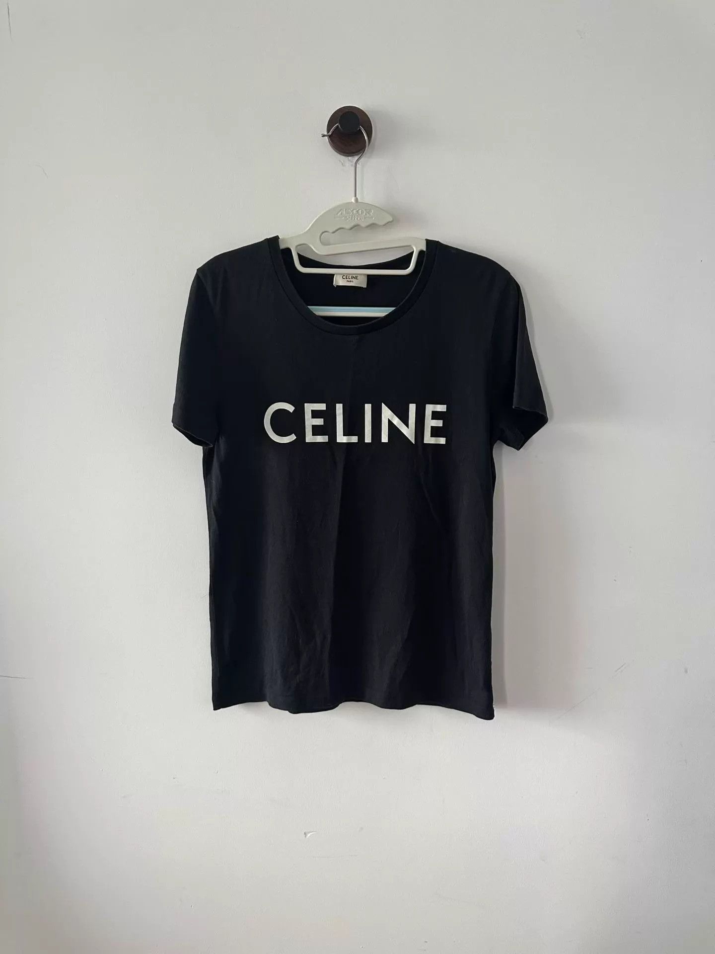 Celine CELINE Black Logo S/S Tee Size S 98 New Size S / US 4 / IT 40 - 1 Thumbnail