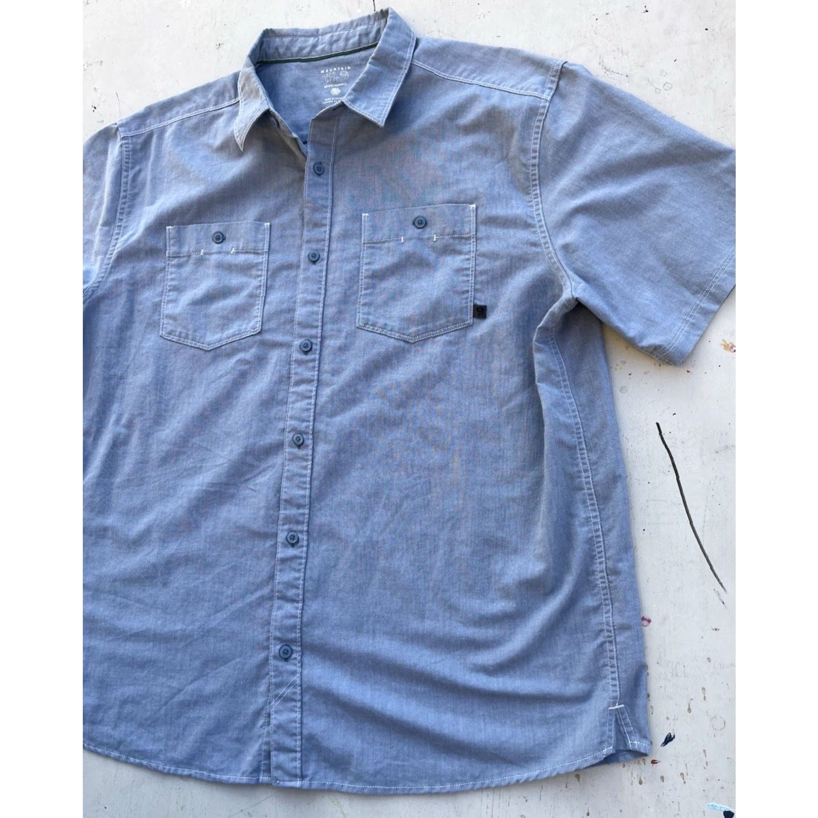 Mountain Hardwear VINTAGE? No — Actually: Mountain Hardwear Shirt Button-Up Blue XL Men's Workwear Classic Ranch 90s logo Size US XL / EU 56 / 4 - 6 Thumbnail