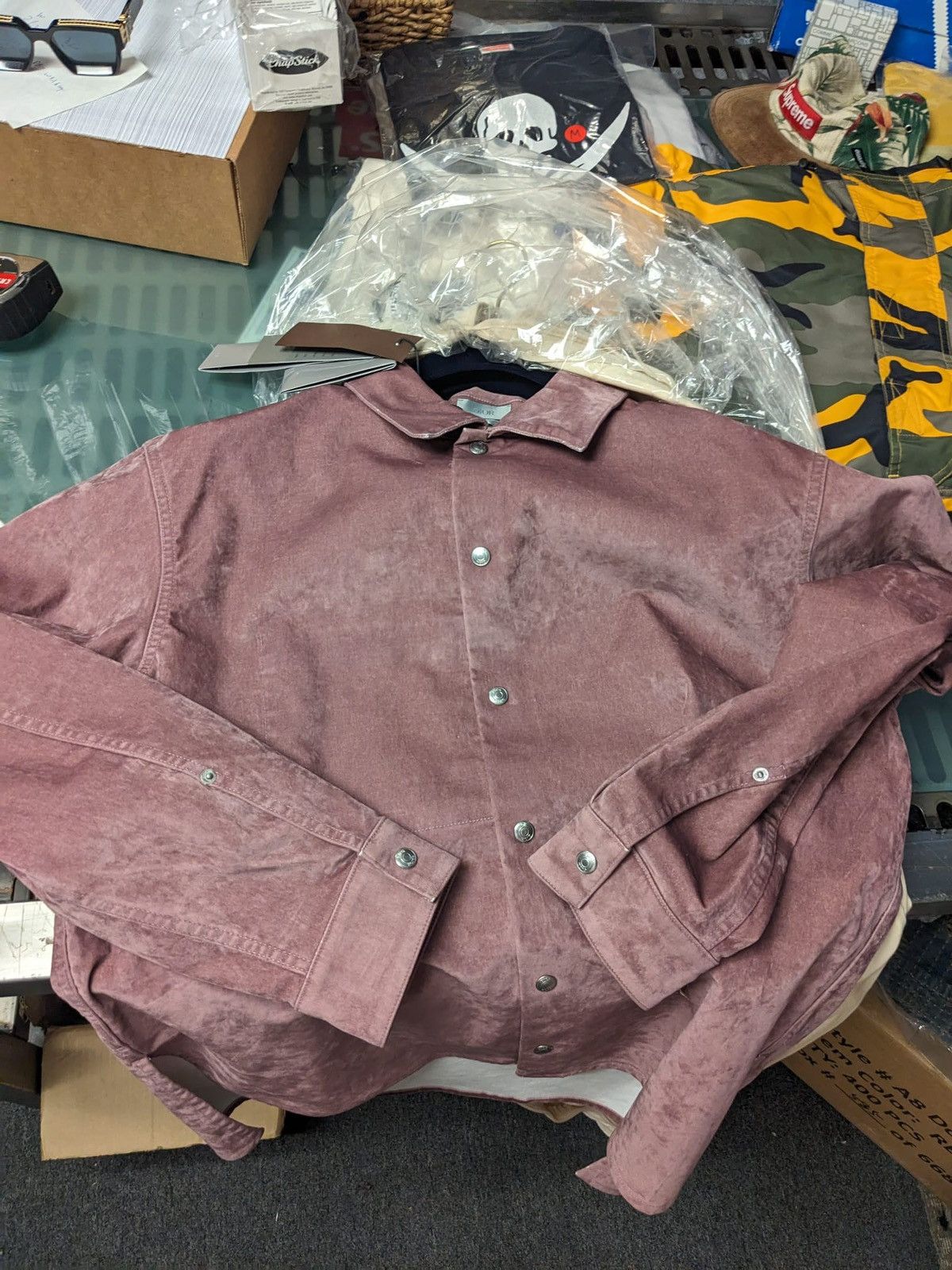 Dior CHRISTIAN DIOR CACTUS JACK OVERSHIRT JACKET 50 DARK PINK Size US L / EU 52-54 / 3 - 5 Thumbnail
