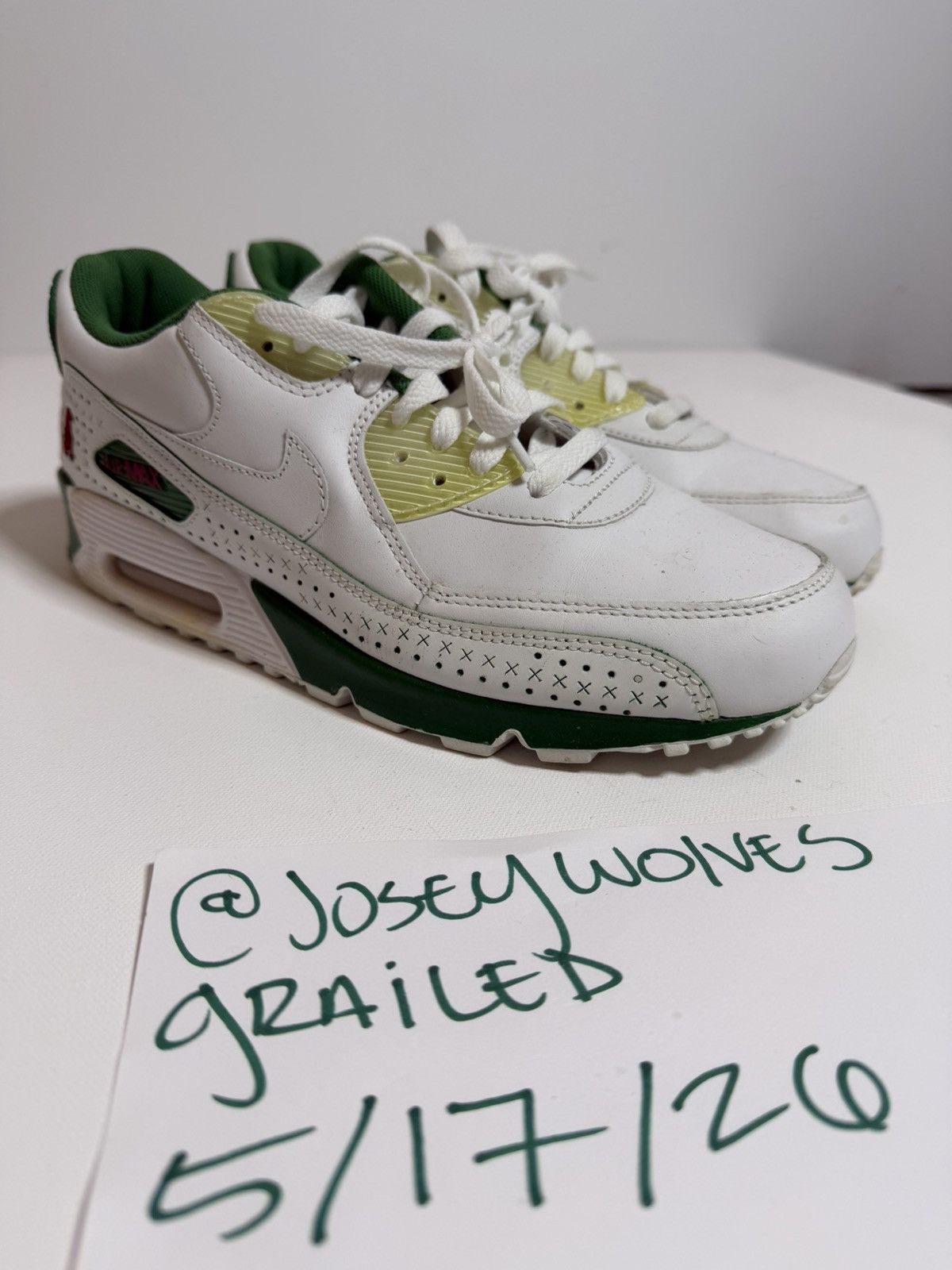 Nike NIKE AIR MAX Shoe White Green Red ‘Latin Legacy’ 2007 Size US 9.5 / EU 42-43 - 1 Thumbnail