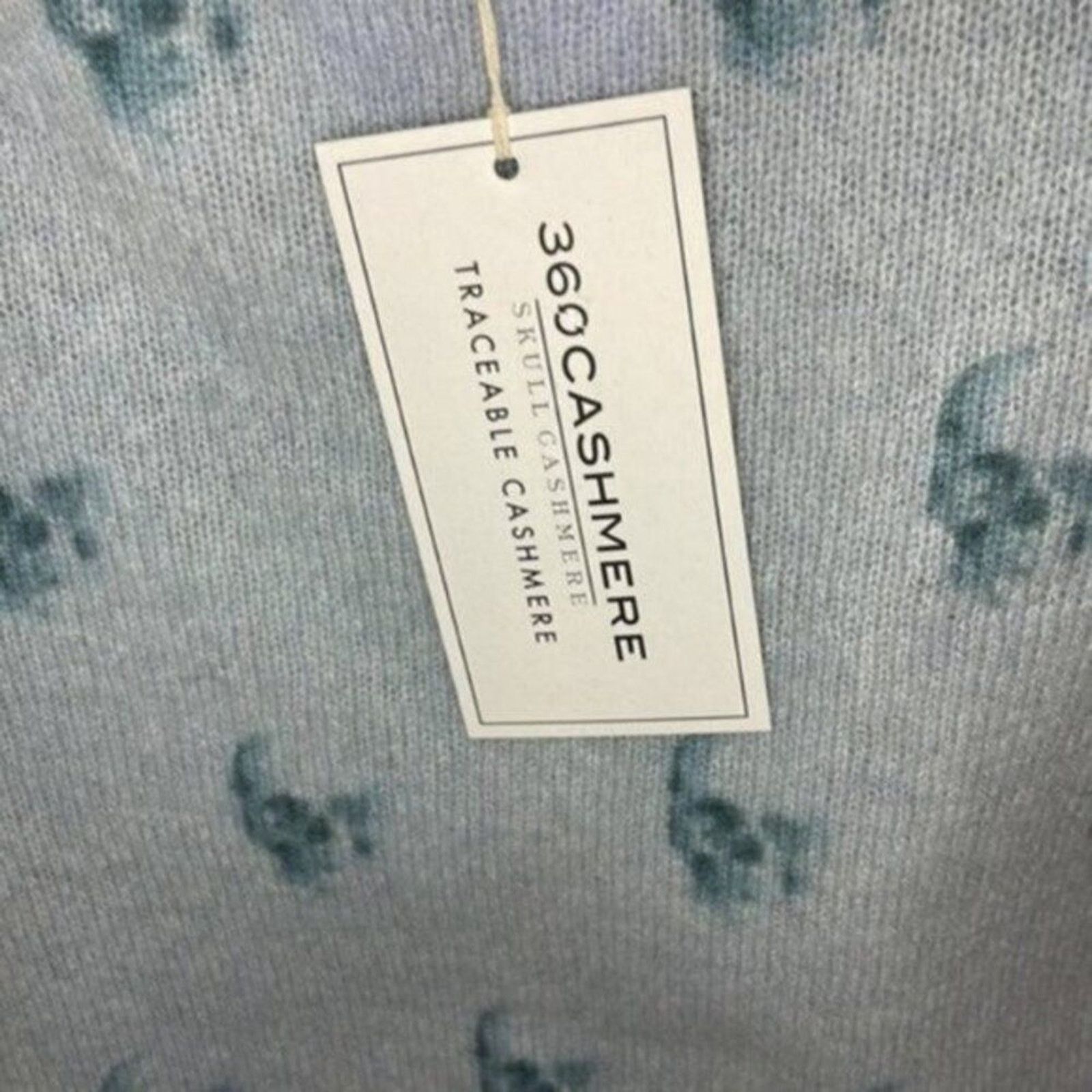 360Cashmere Skull Cashmere Indie Skull Print Sweater Teal S Size S / US 4 / IT 40 - 5 Thumbnail