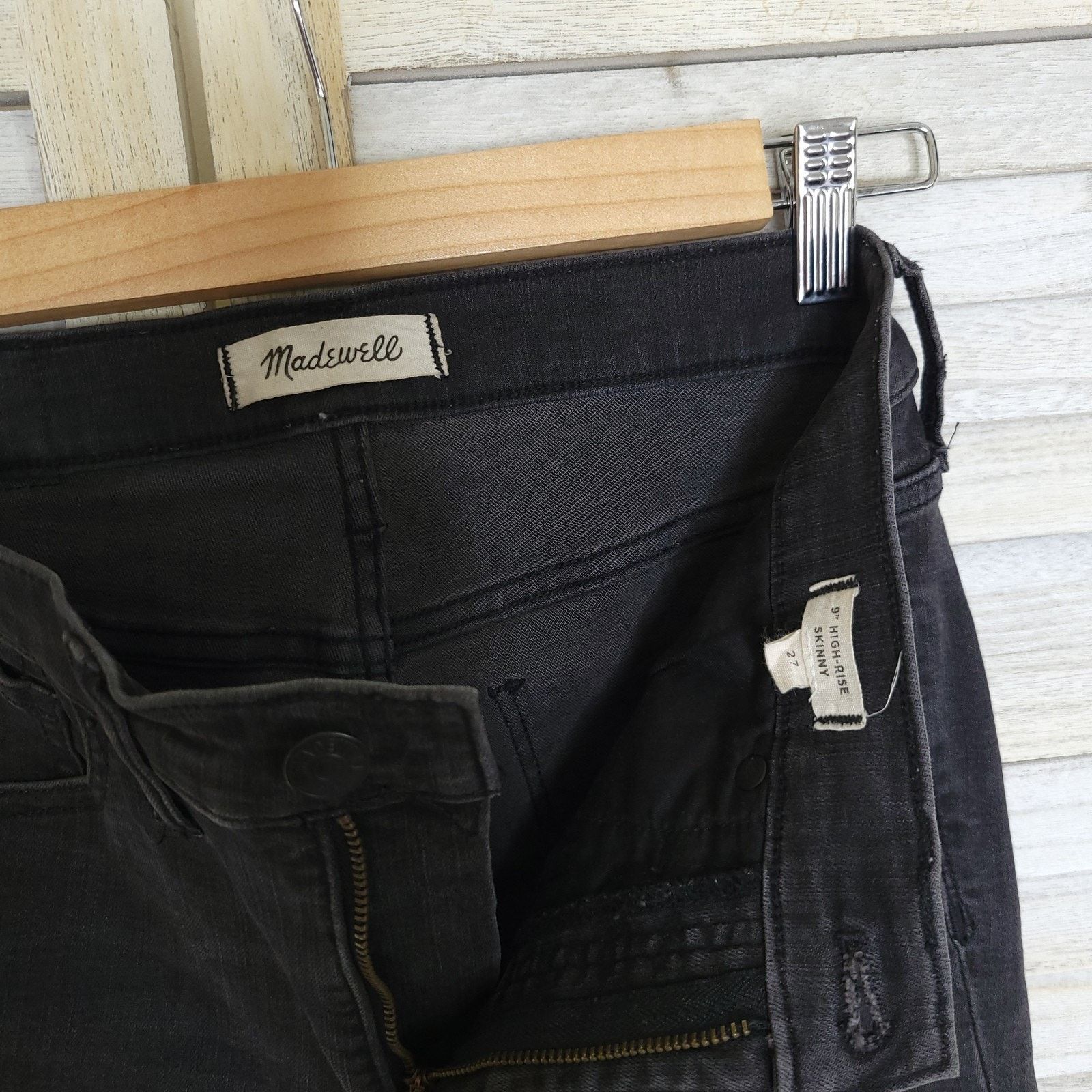 Madewell Madewell 9" High Rise Skinny Size 27 Womens Jeans Distressed Size 27" / US 4 / IT 40 - 3 Thumbnail